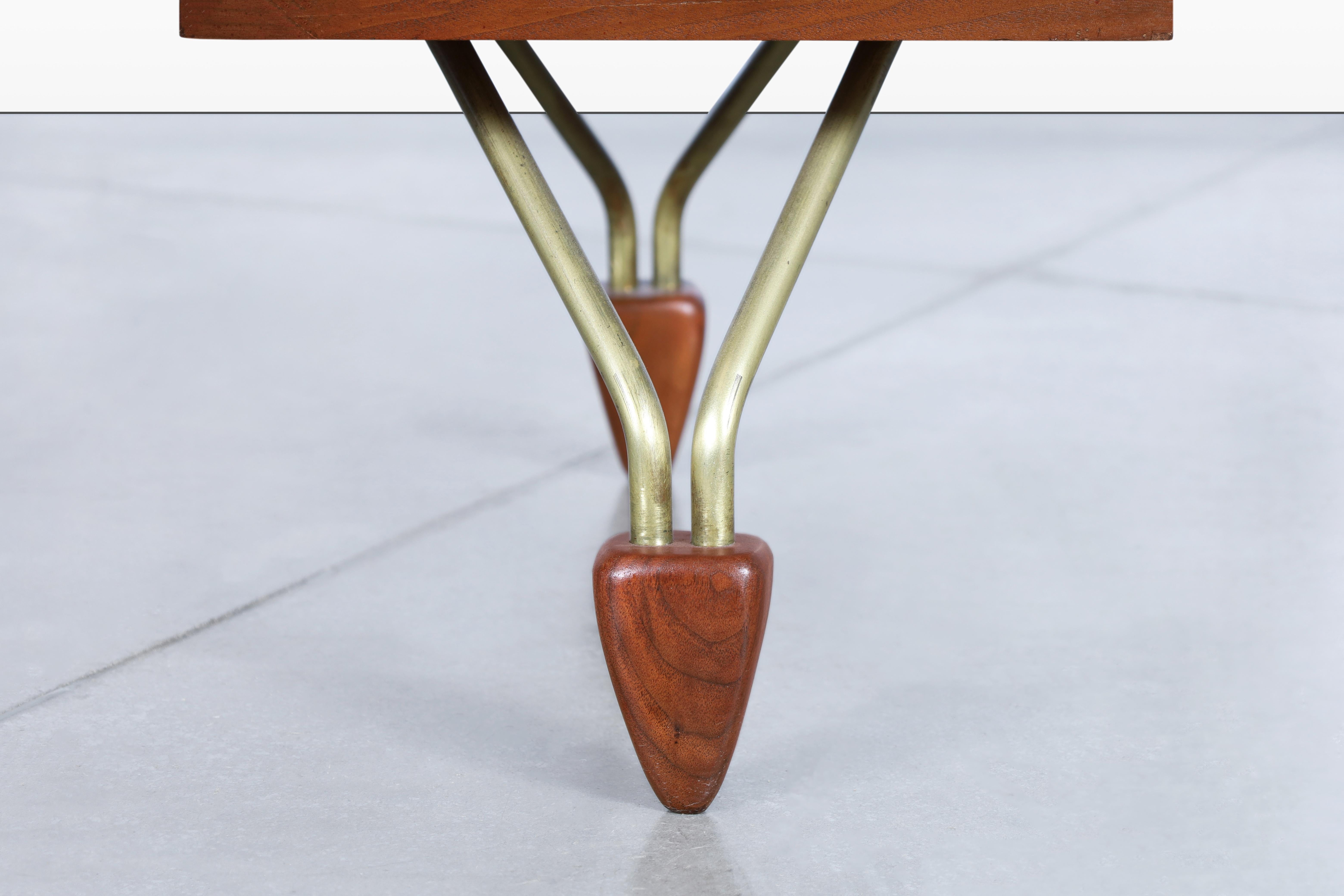 American Craftsmanship Walnut Desk Attributed to John Keal In Good Condition In North Hollywood, CA