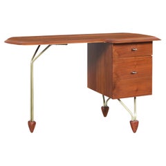 American Craftsmanship Walnut Desk Attributed to John Keal