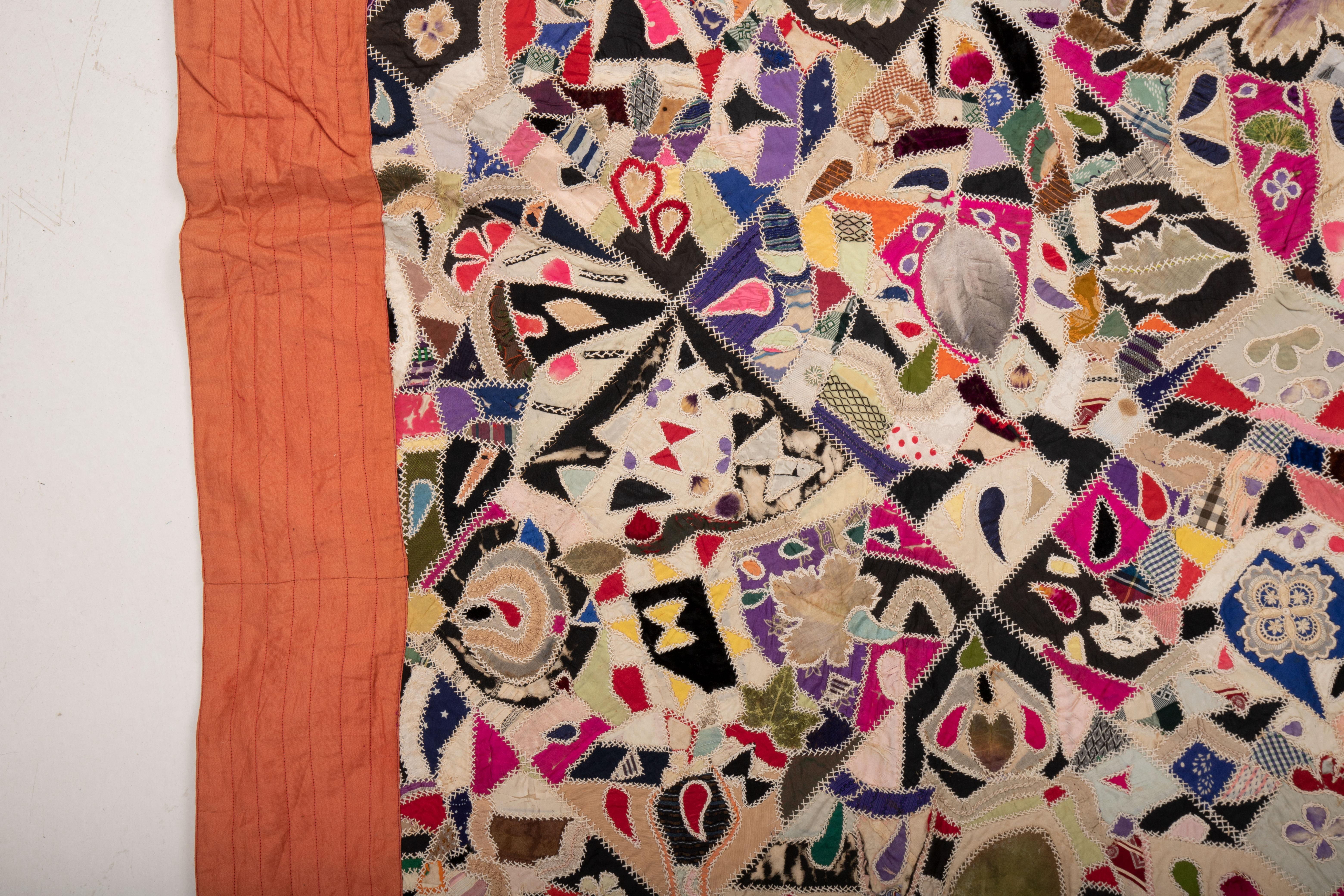 American Crazy Quilt, early 20th C. For Sale 5