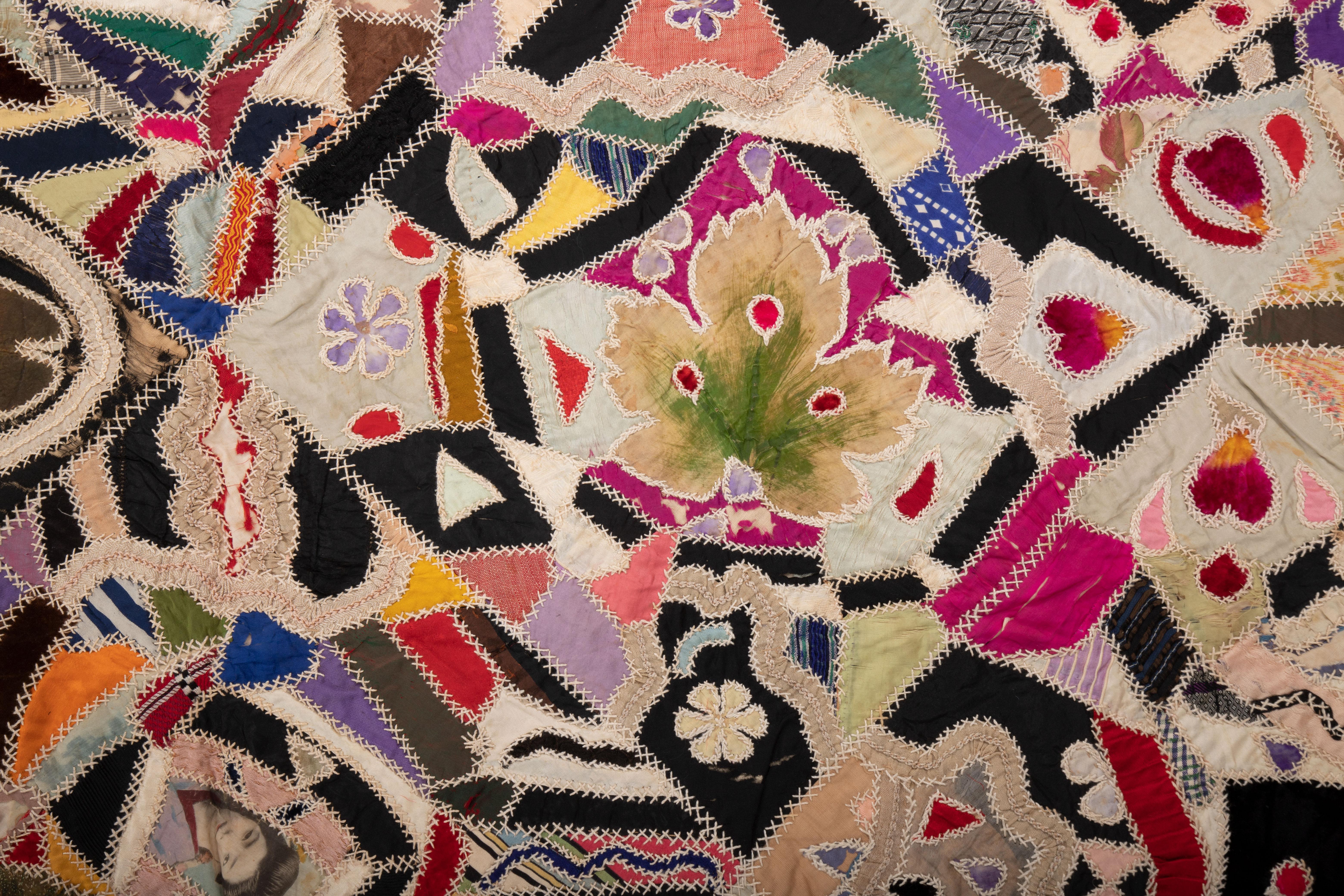 American Crazy Quilt, early 20th C. For Sale 7