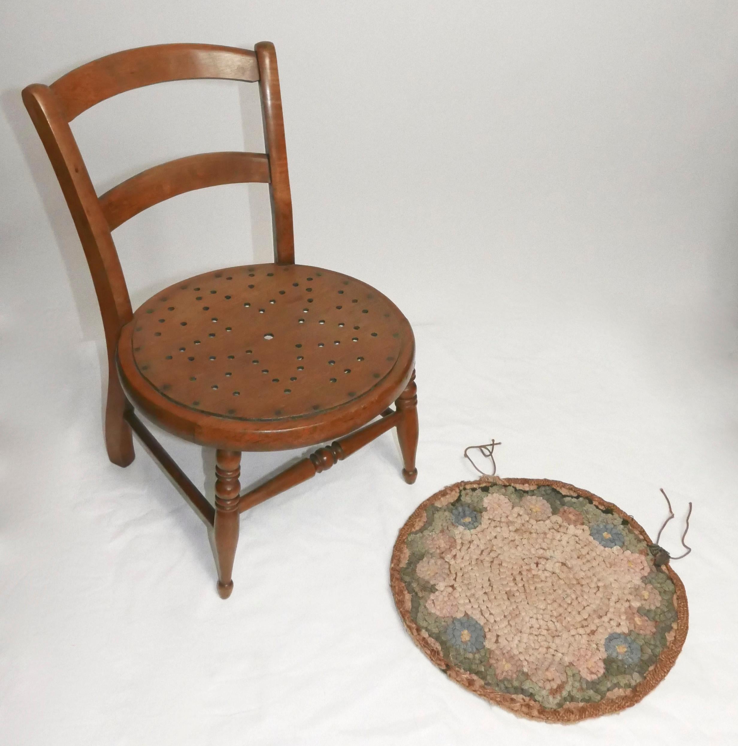 American Curly Maple Child's Chair, circa 1870 For Sale 3