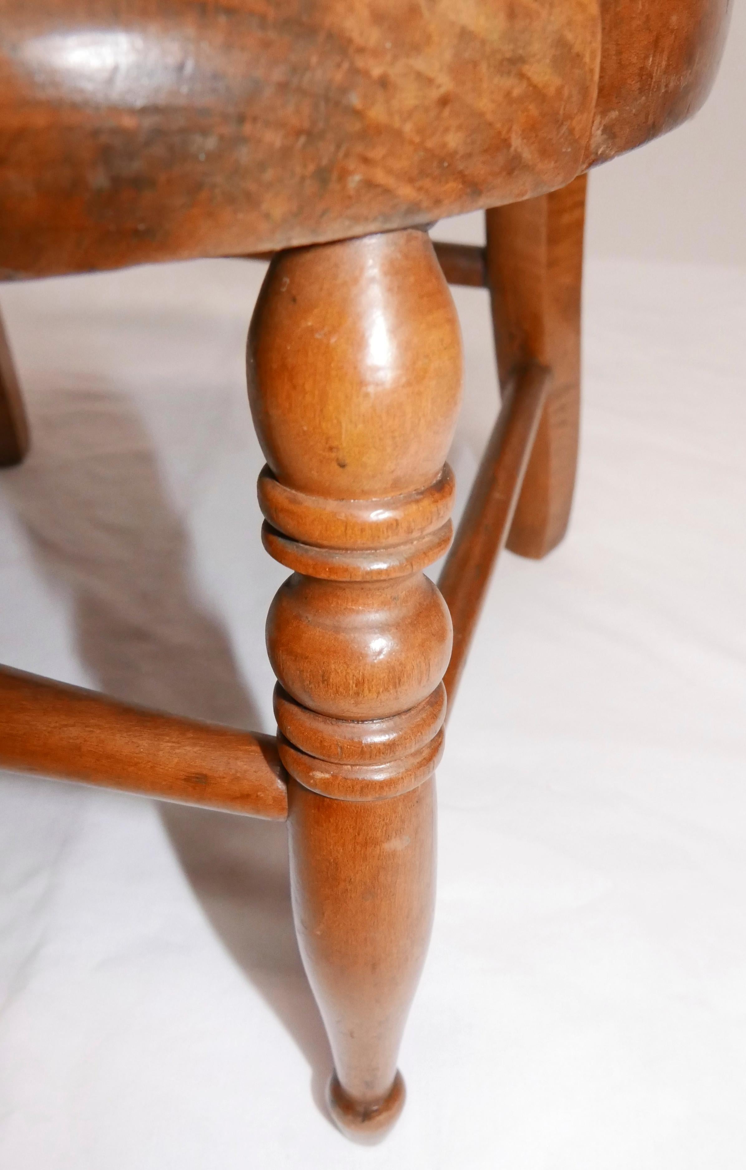 American Curly Maple Child's Chair, circa 1870 For Sale 4