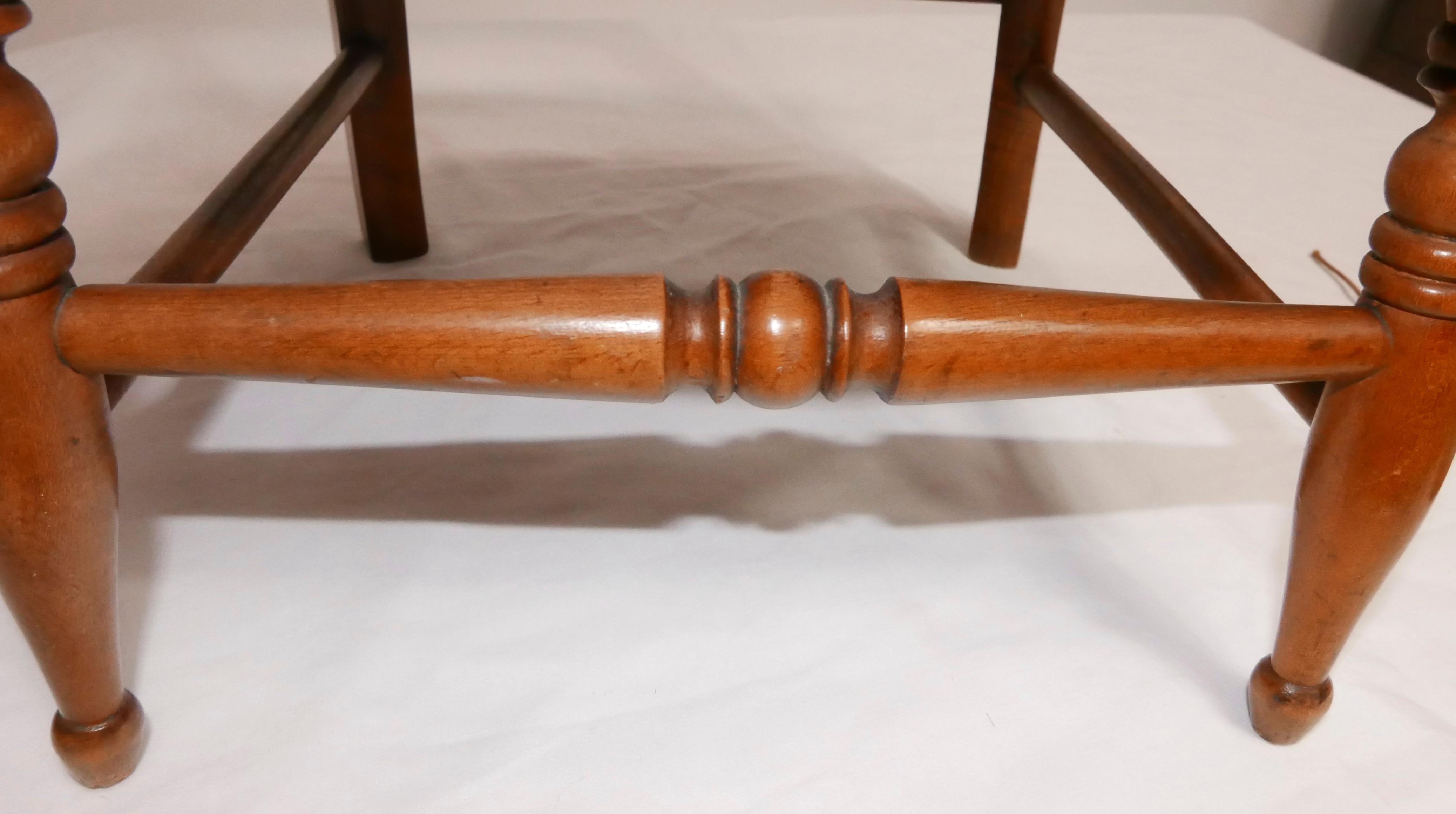 19th Century American Curly Maple Child's Chair, circa 1870 For Sale