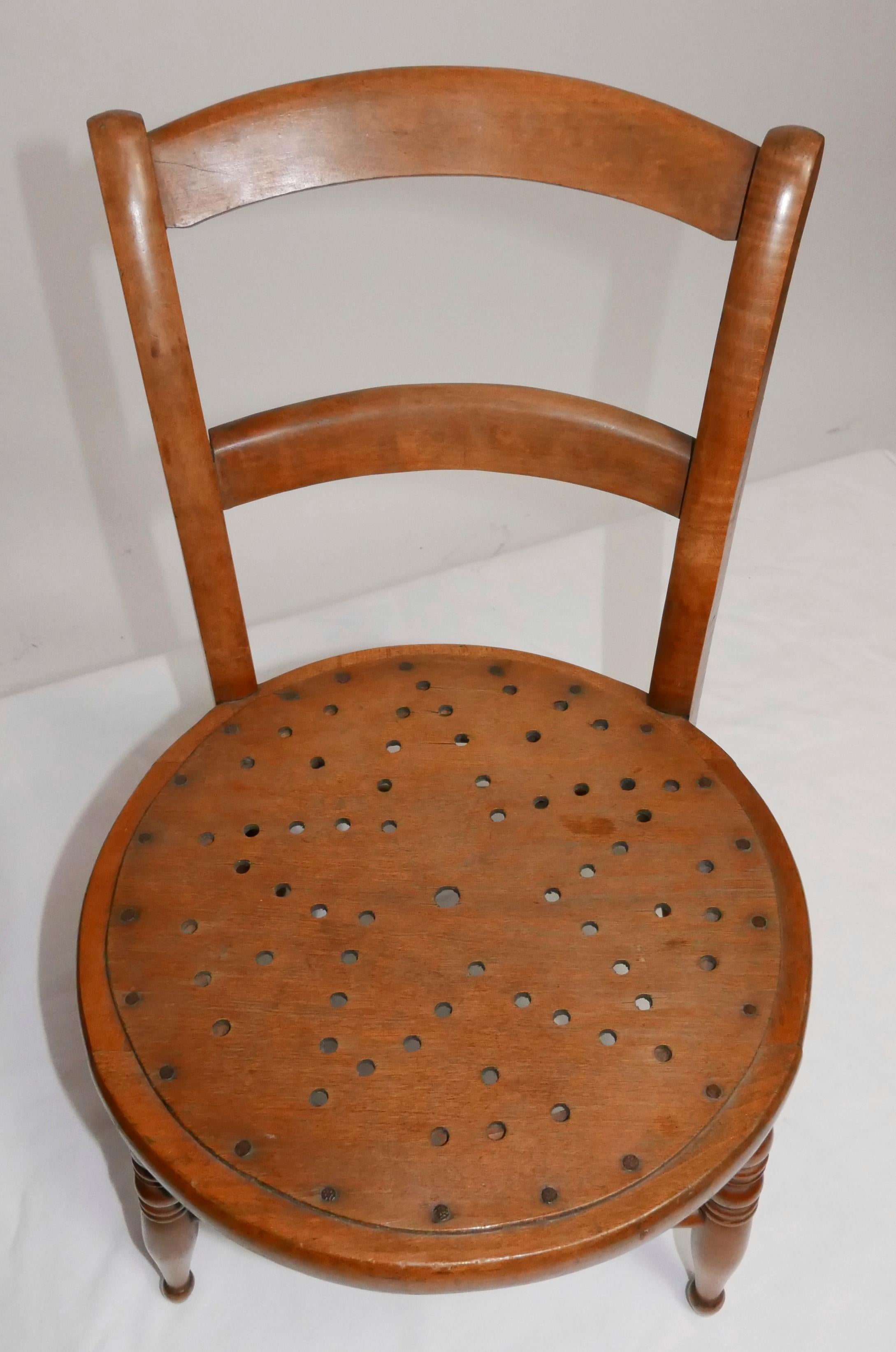 American Curly Maple Child's Chair, circa 1870 For Sale 2