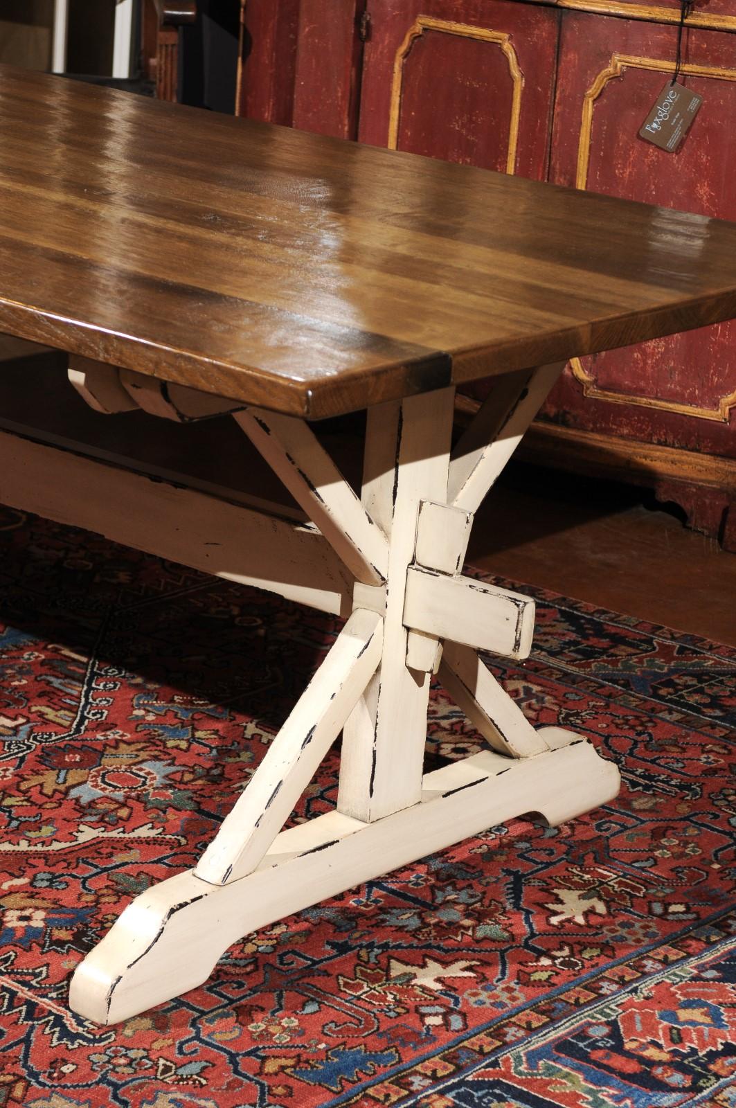 white washed farm table