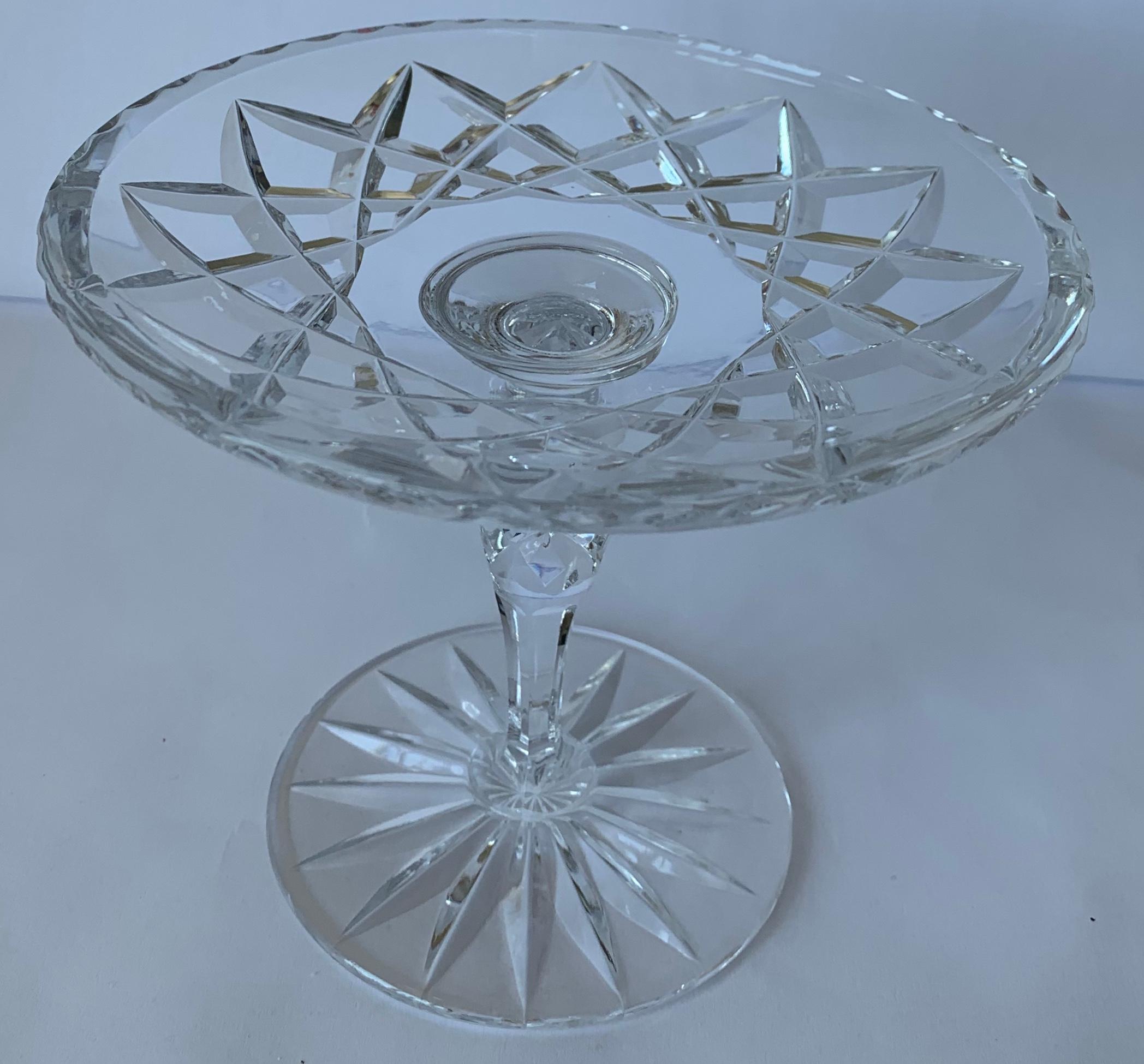 American Cut Crystal Footed Compote 1