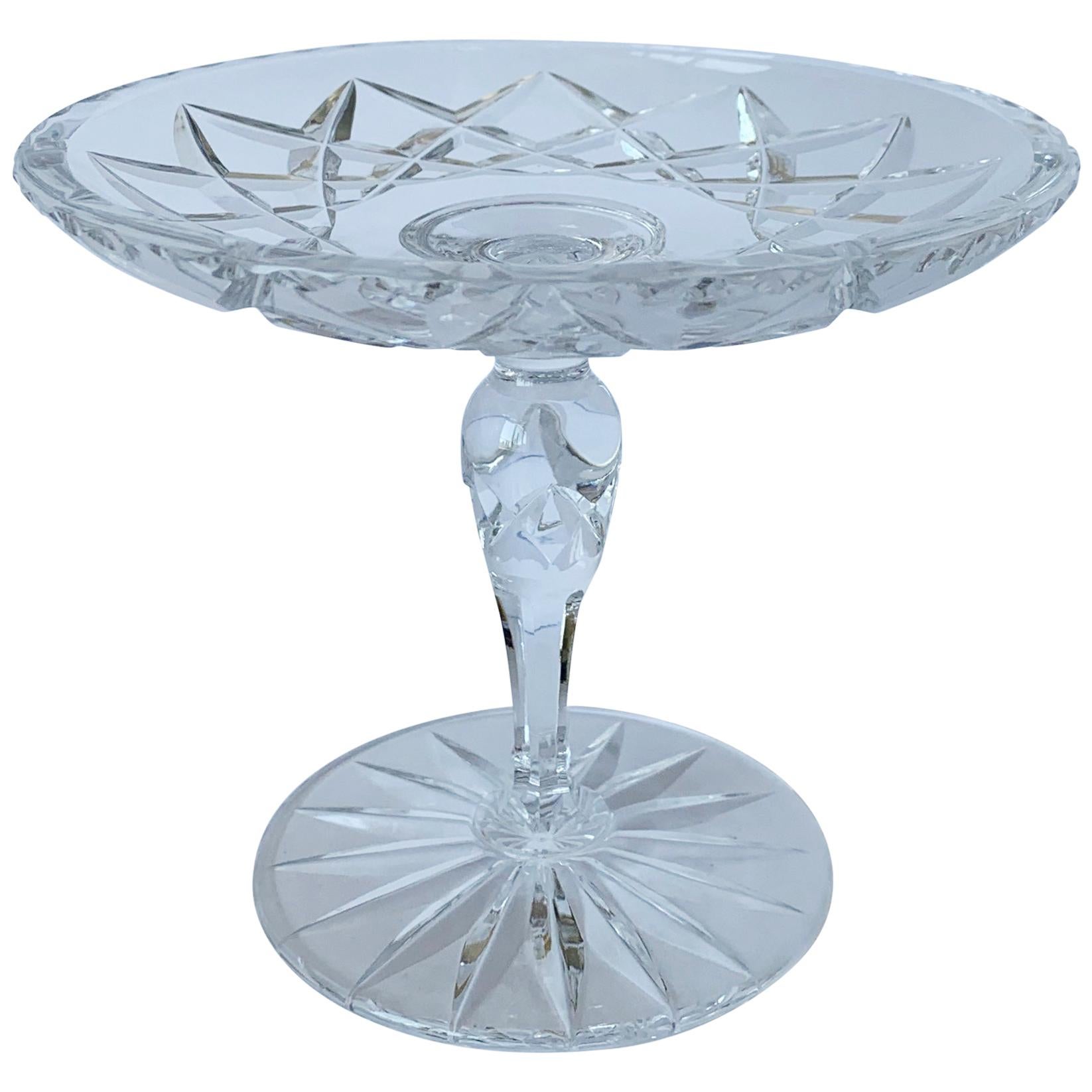 American Cut Crystal Footed Compote