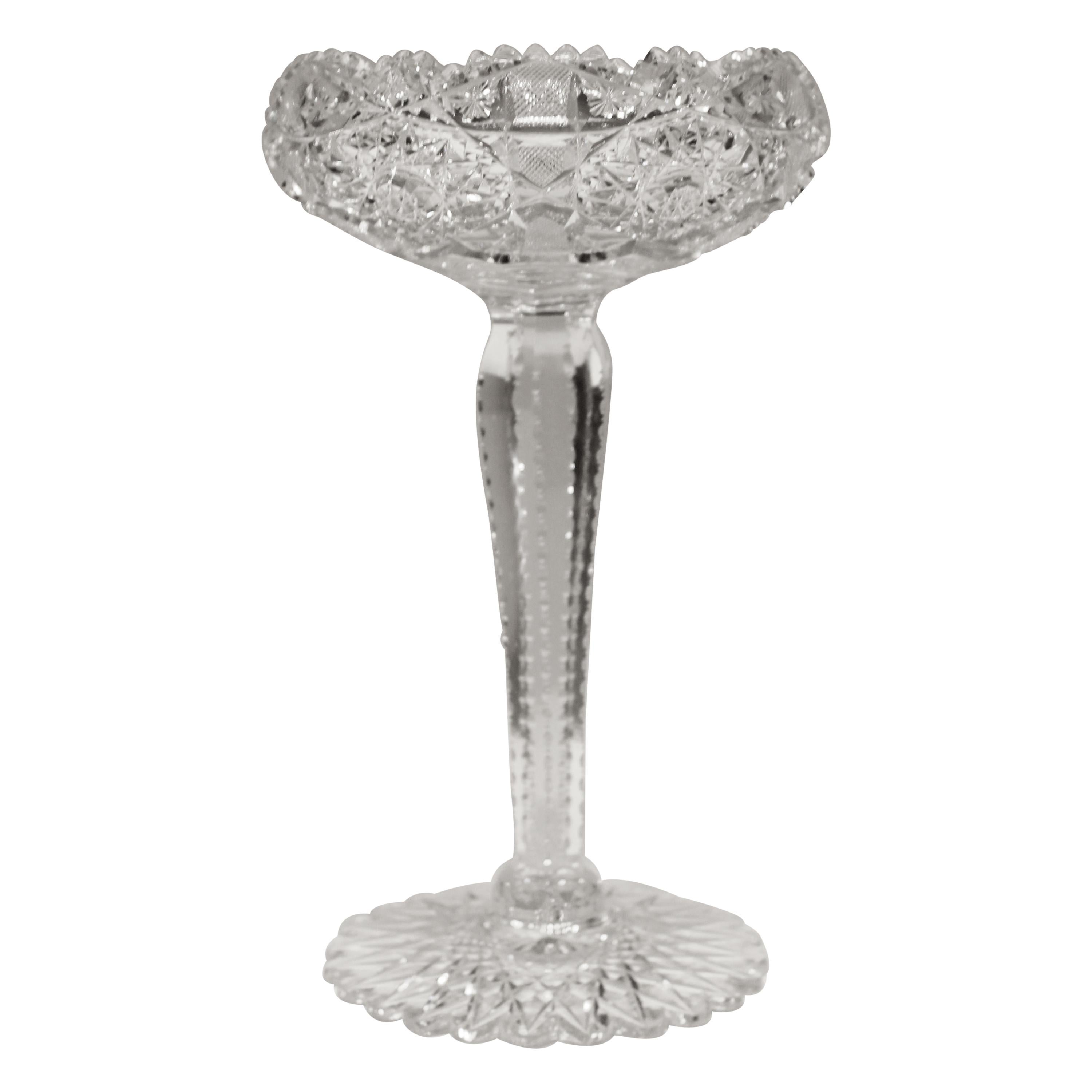 American Cut Glass Brilliant Candy Dish For Sale at 1stDibs