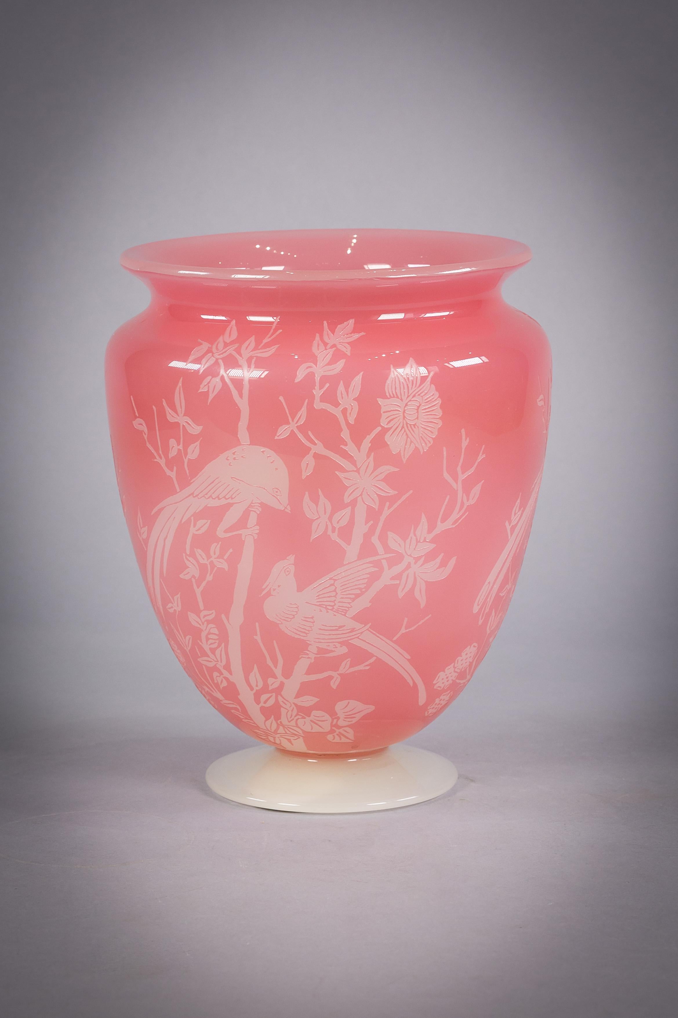 American Cut Glass Vase, Steuben, 20th Century For Sale 1