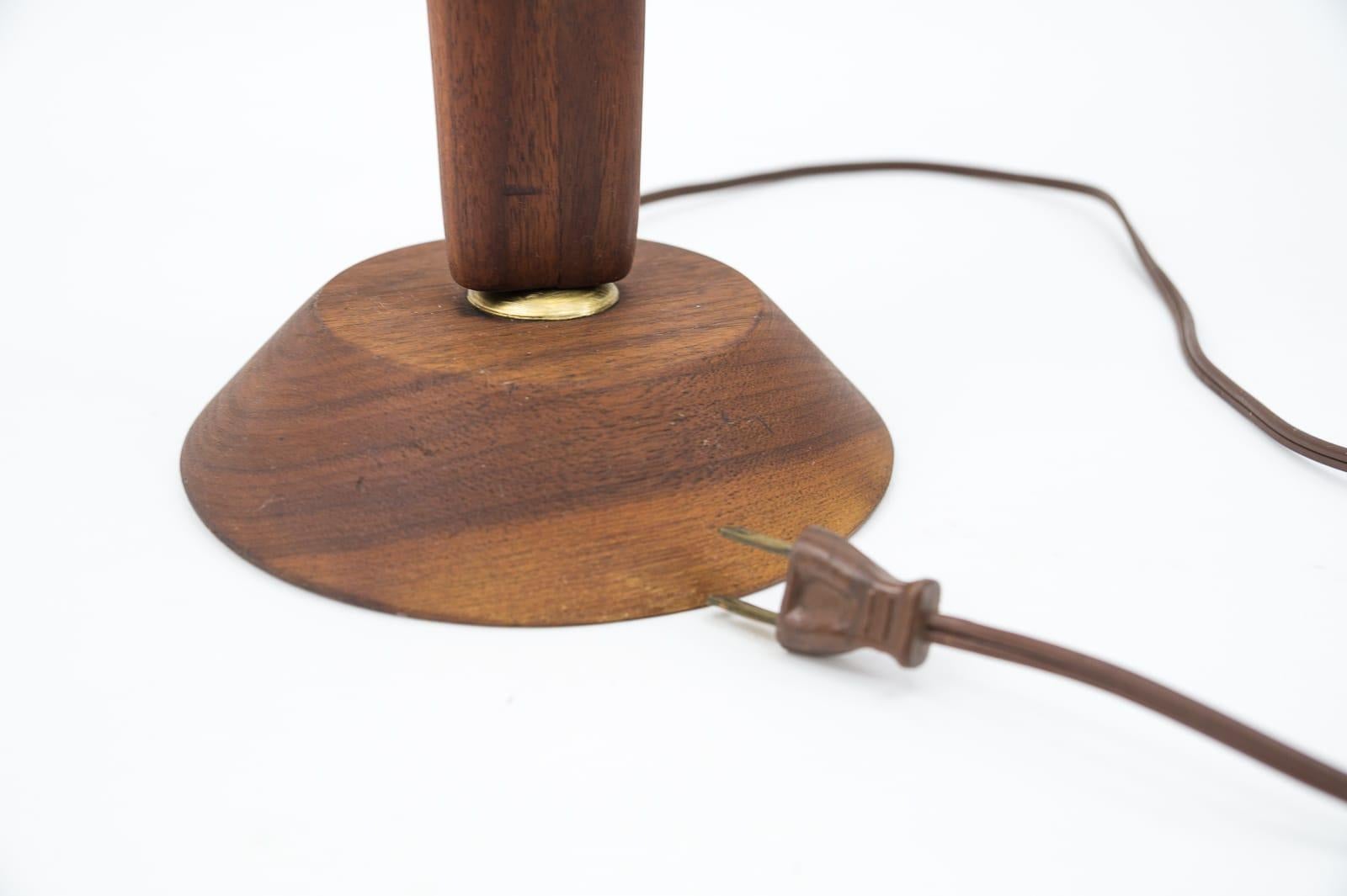 American Danish Teak Table Lamp, 1950's For Sale 7