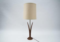 Amerikanische dänische Teakholz-Tischlampe, 1950er Jahre