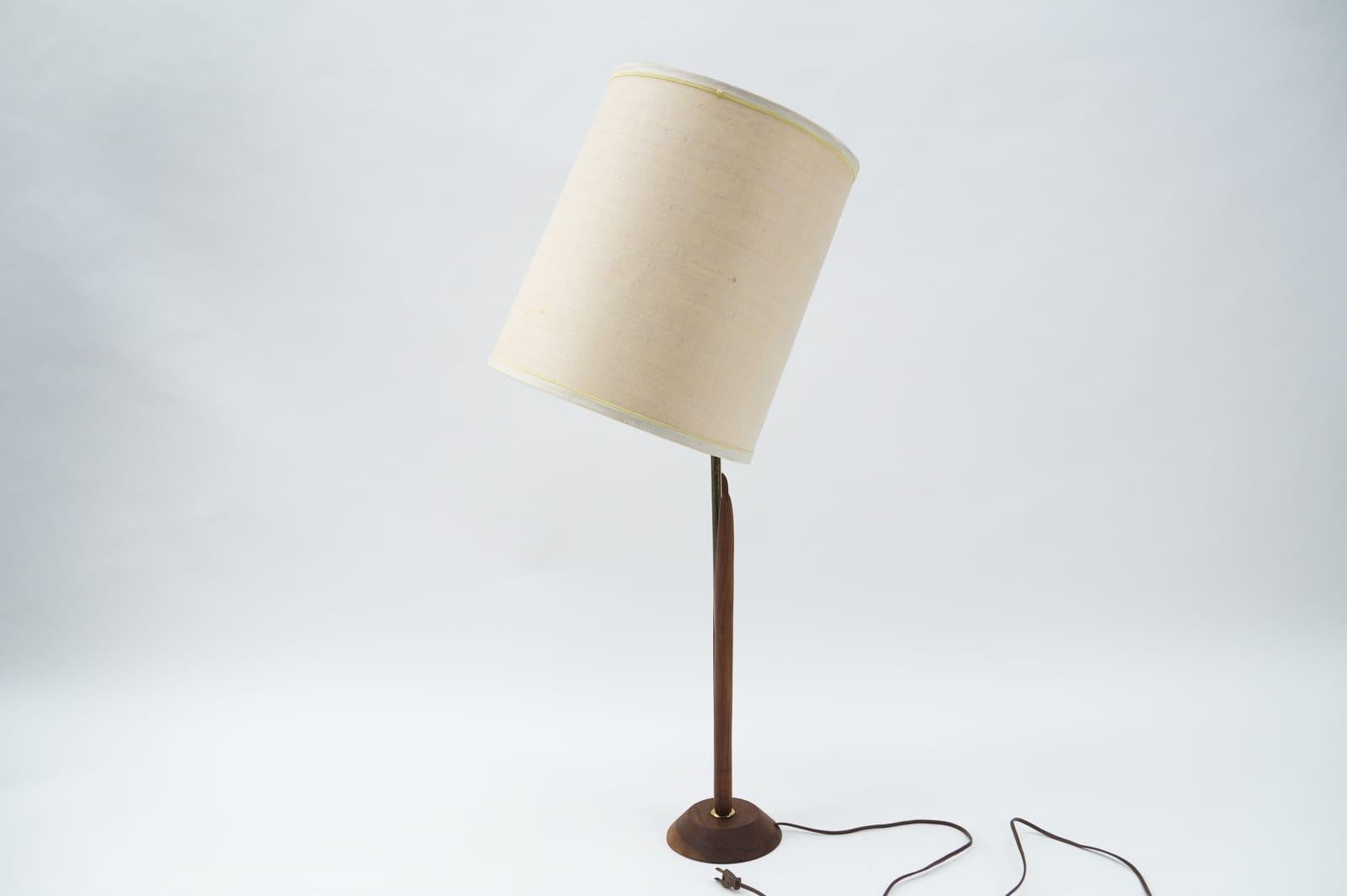 Mid-20th Century American Danish Teak Table Lamp, 1950's For Sale