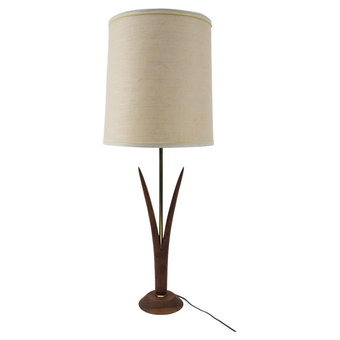 American Danish Teak Table Lamp, 1950's For Sale