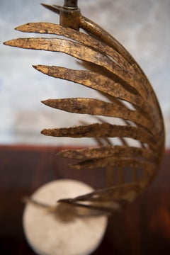 Gilt & Brass PALM FROND AMERICAN DESIGN TABLE LAMPS