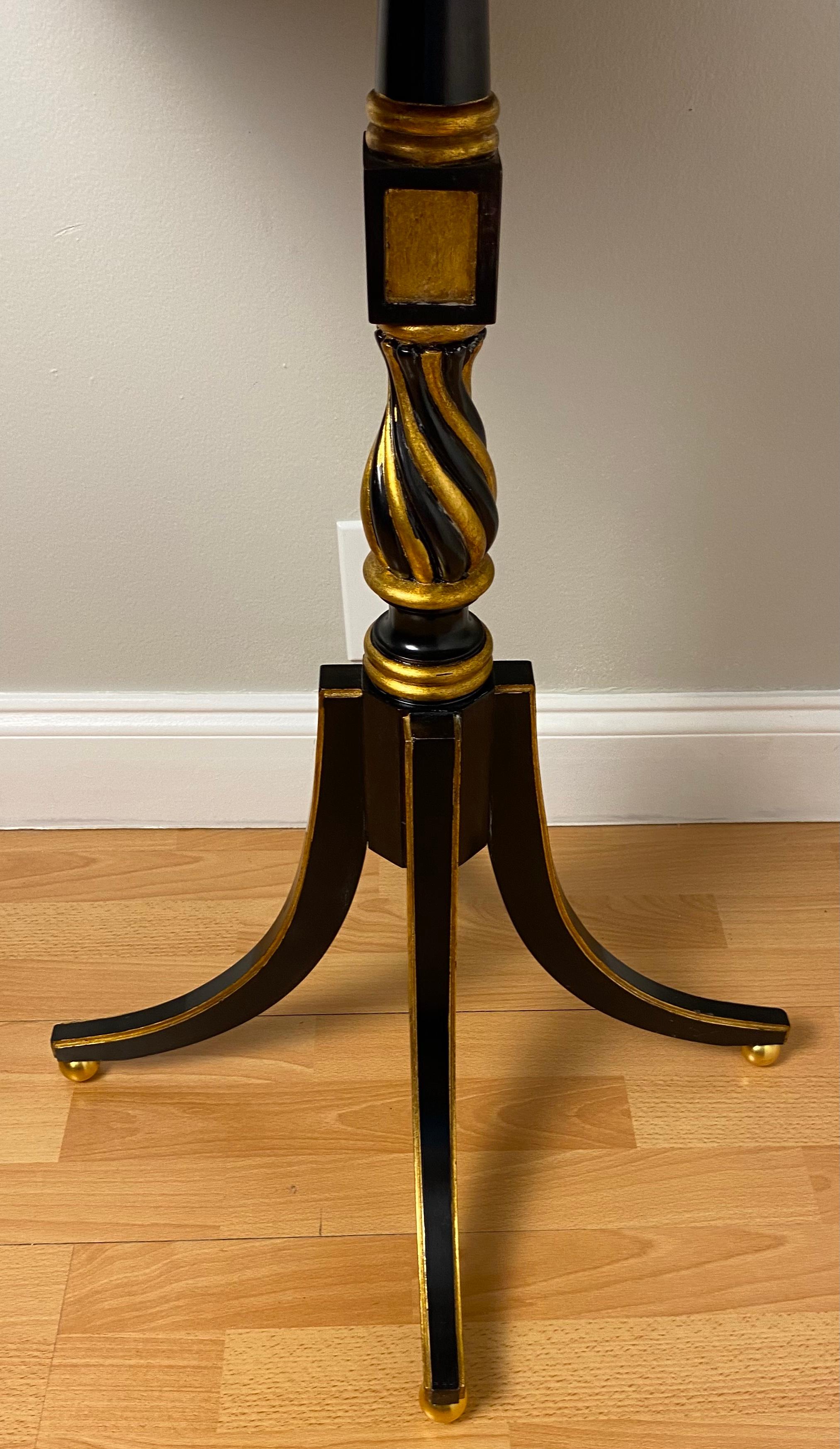 Gilt Satinwood and Mahogany End or Side Table by Hilda Flack For Sale