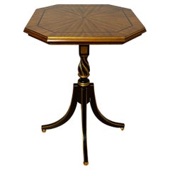American Designed Satinwood and Mahogany End or Side Table by Hilda Flack