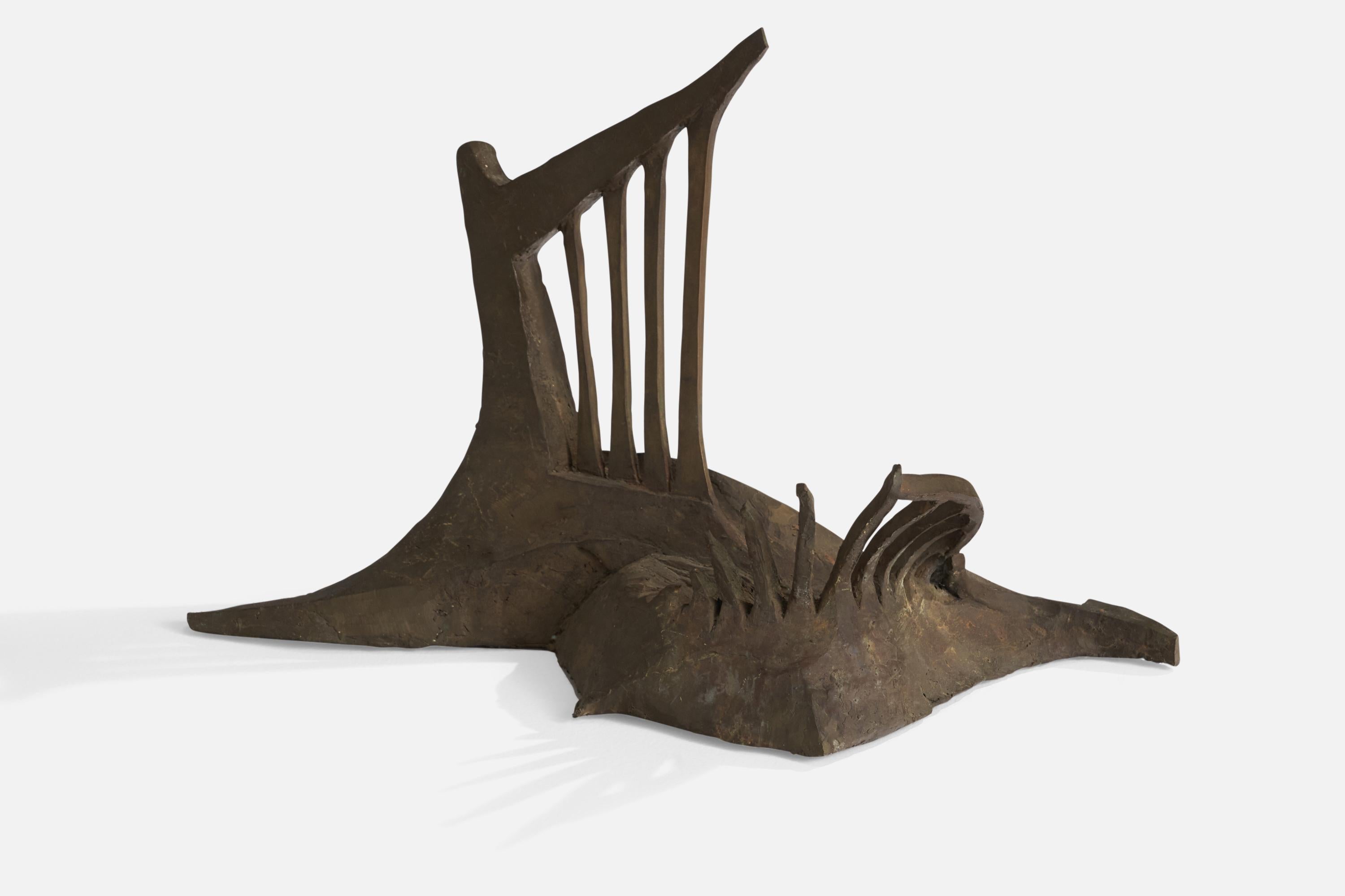 American Designer, Abstract Sculpture, Iron, USA, 1950s For Sale 6