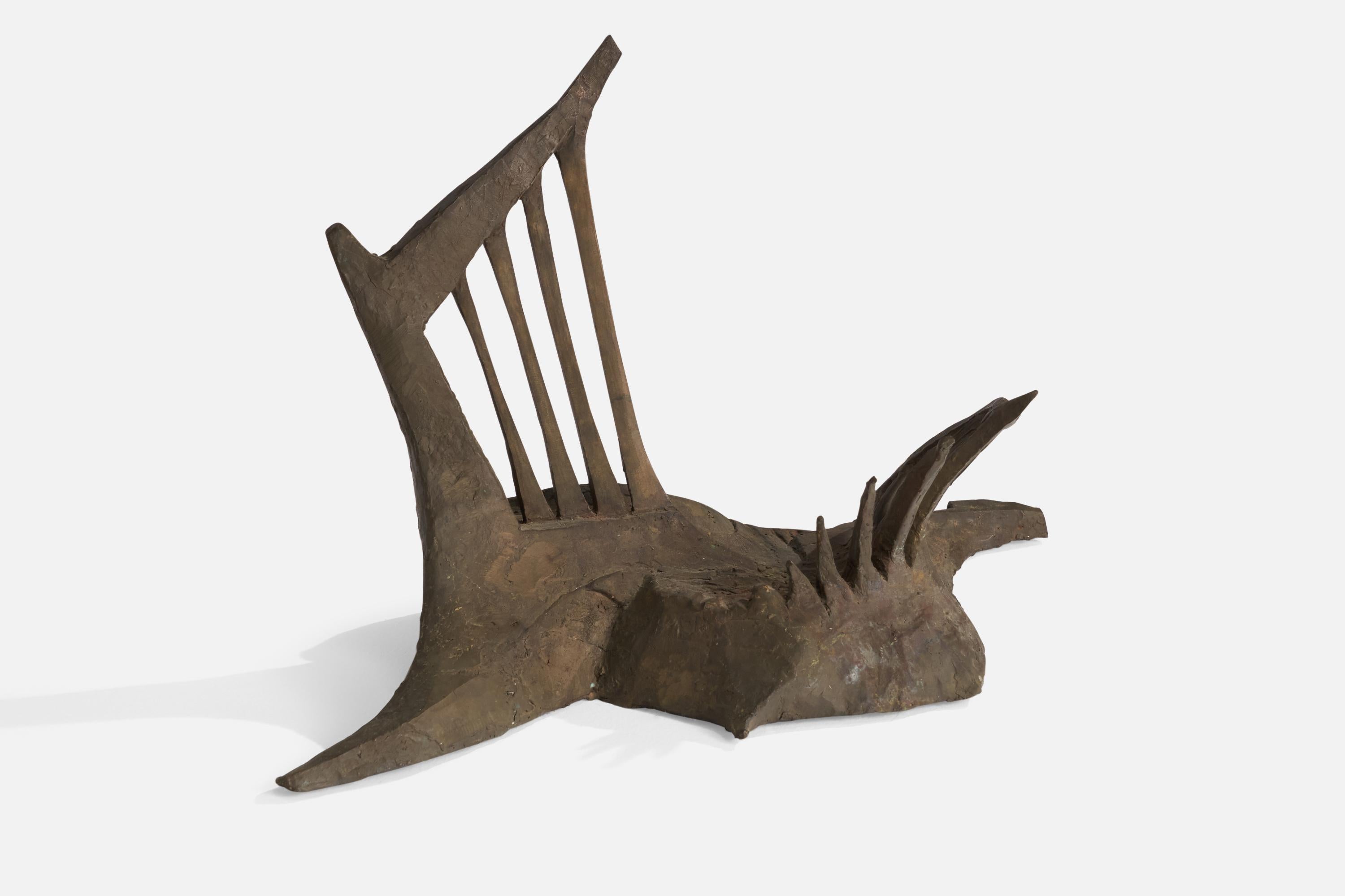 American Designer, Abstract Sculpture, Iron, USA, 1950s For Sale 7