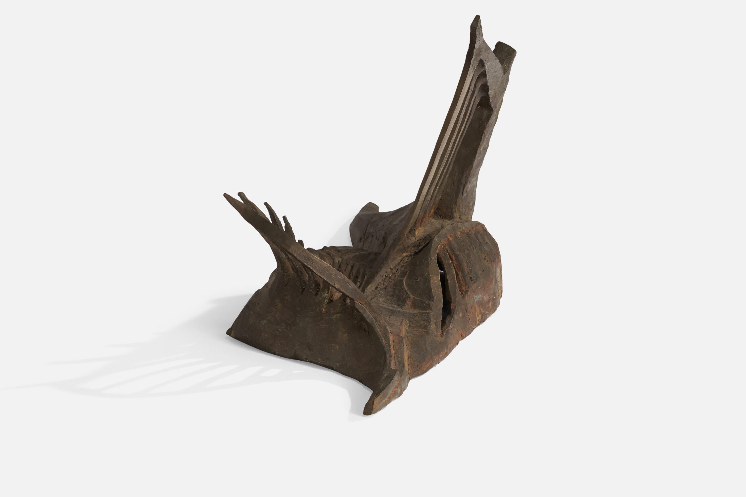 American Designer, Abstract Sculpture, Iron, USA, 1950s For Sale 4