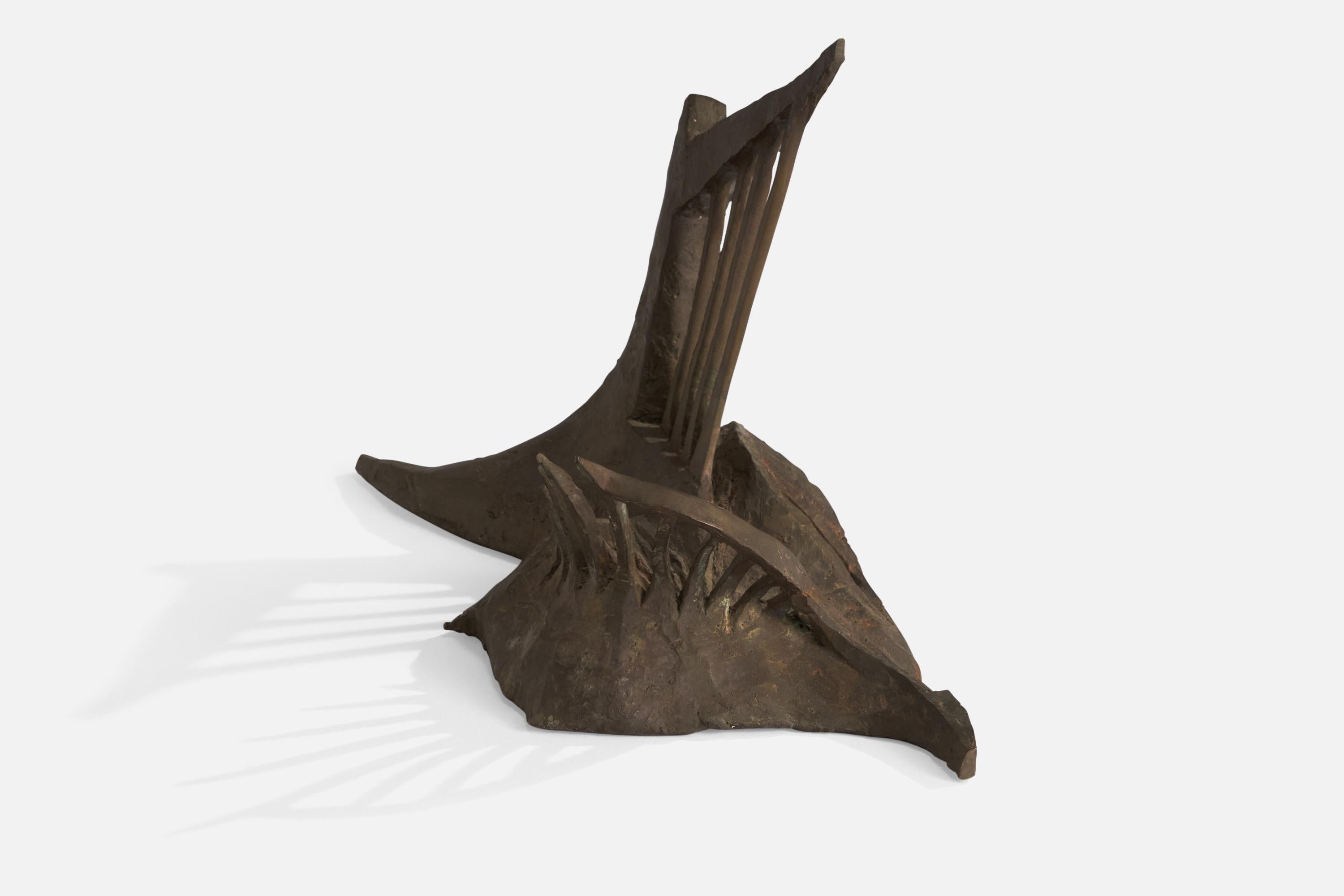 American Designer, Abstract Sculpture, Iron, USA, 1950s For Sale 5