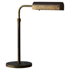 American Designer, Adjustable Desk Light / Table Lamp, Brass United States 1950s