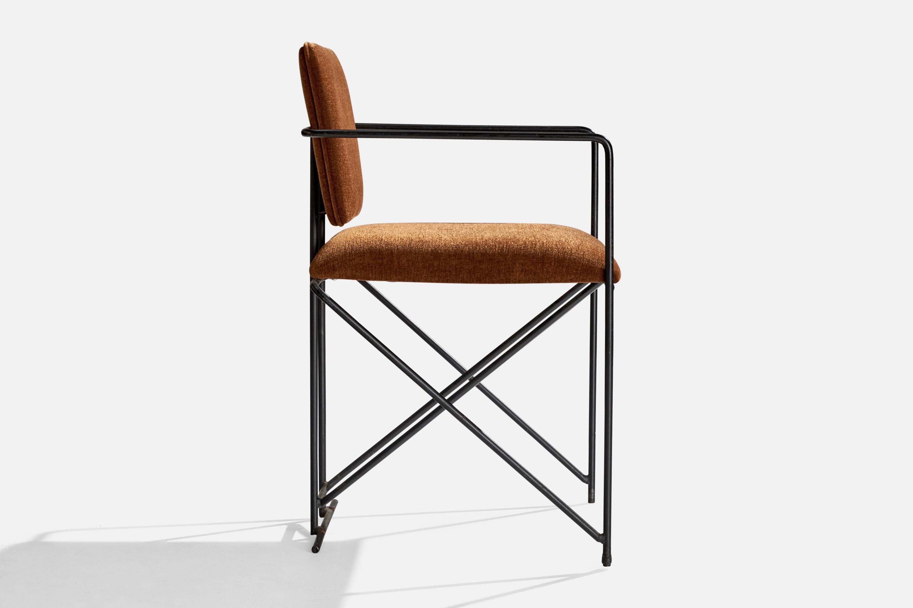 Diseñador americano, Sillones, Metal, Tela, EE.UU., Década de 1950 en venta 5