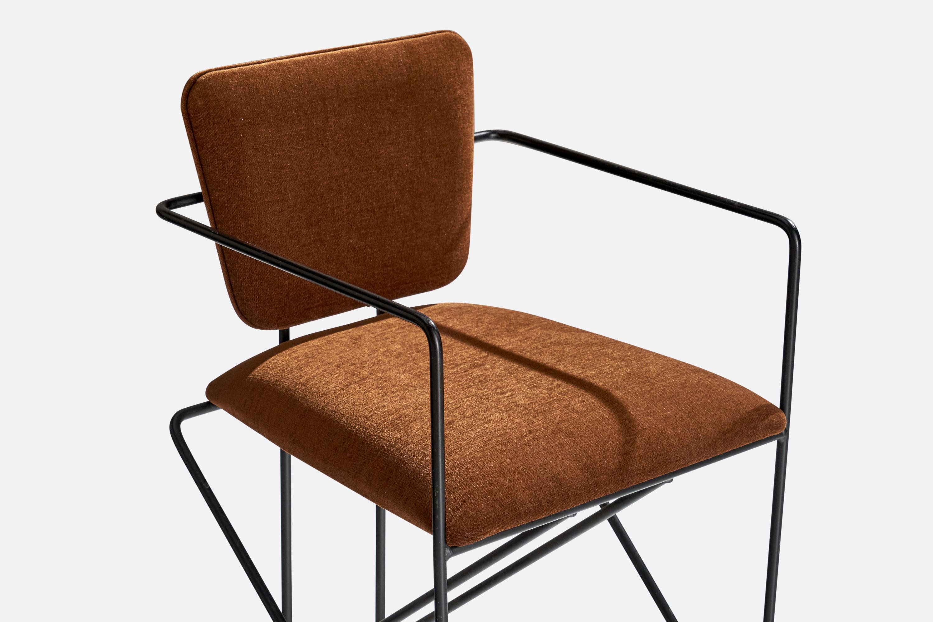 Diseñador americano, Sillones, Metal, Tela, EE.UU., Década de 1950 en venta 6
