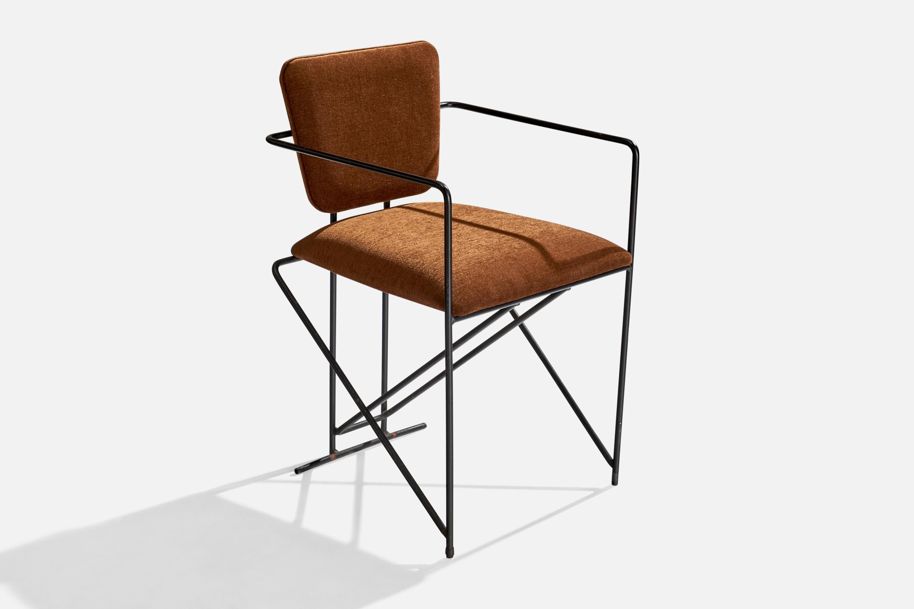 Diseñador americano, Sillones, Metal, Tela, EE.UU., Década de 1950 en venta 3