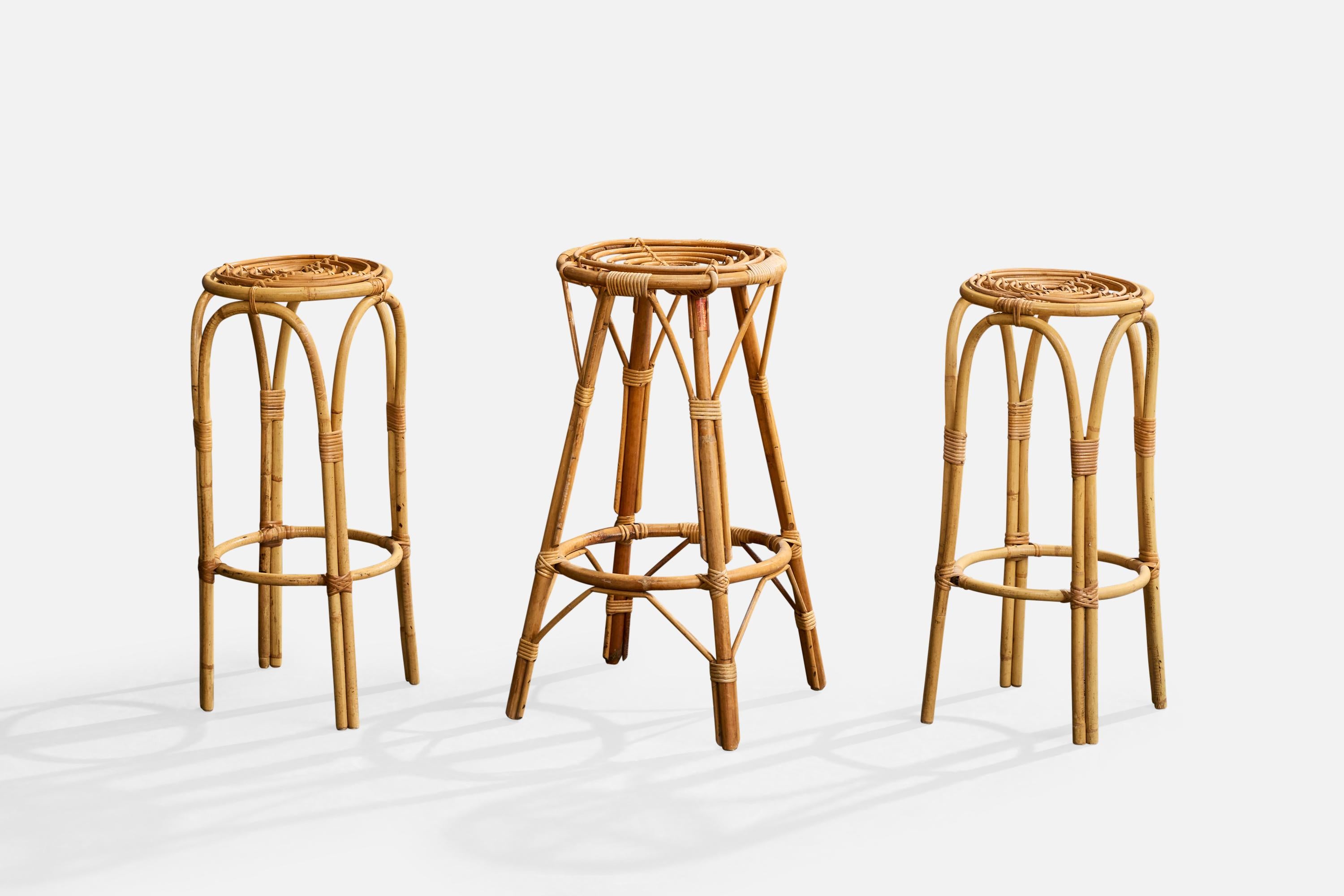 Milieu du XXe siècle Designer américain, Bar, Bambou, Rotin, Wood, USA, années 1950 en vente