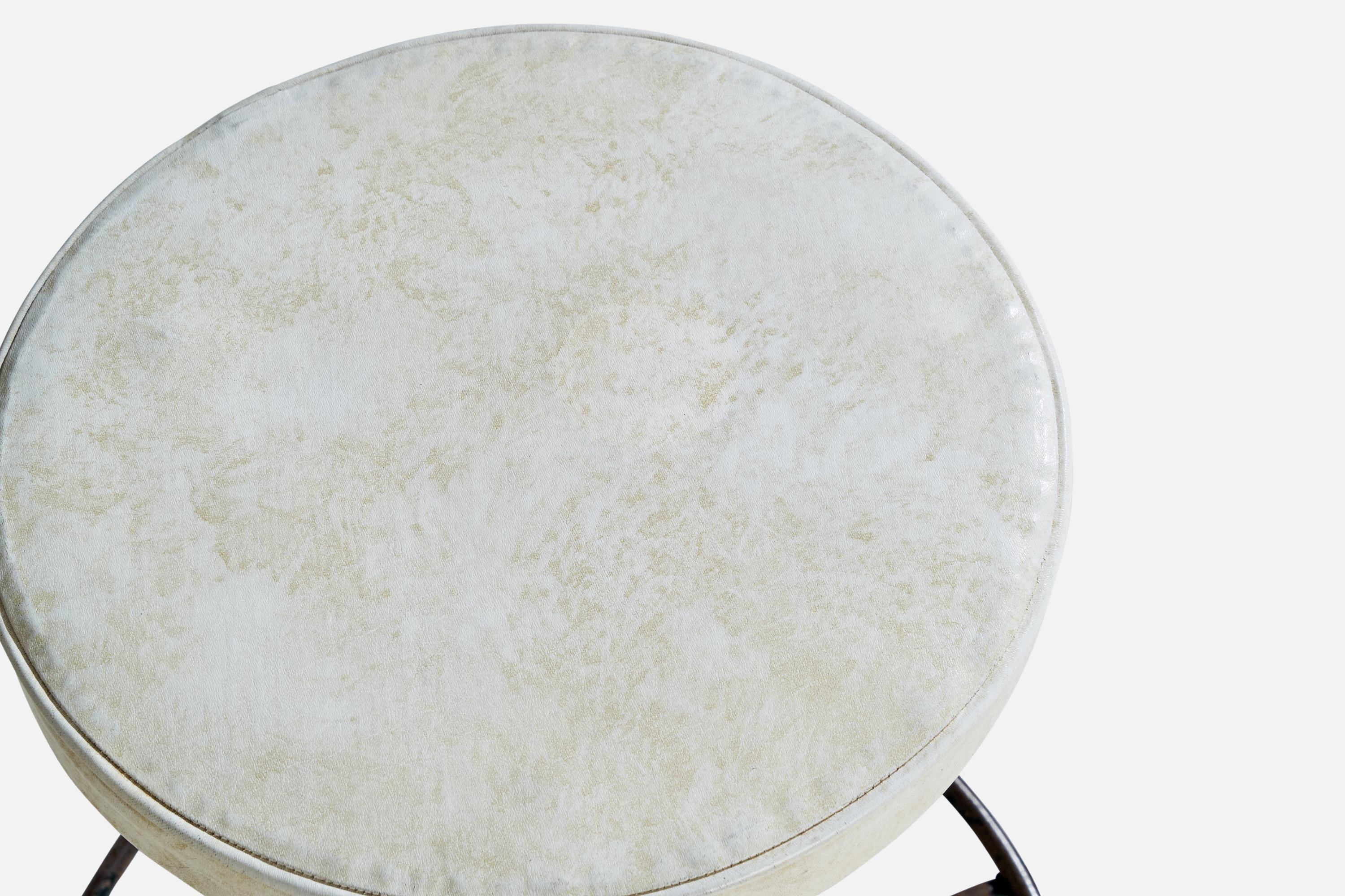 American Design, Tabourets de bar, Fer, Cuir, USA, 1950s en vente 5