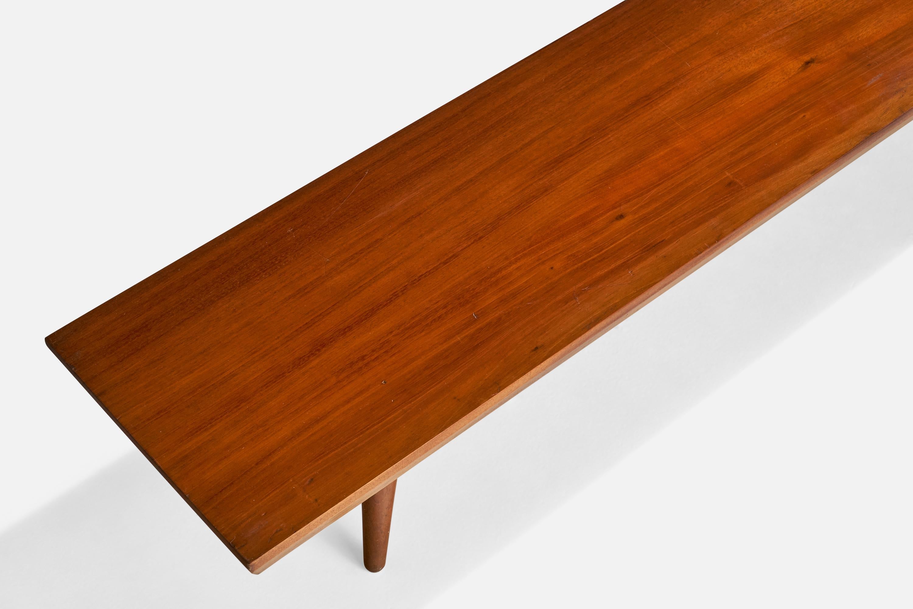 Amerikanische Designerin, Bank, Mahagoni, USA, 1970er Jahre im Angebot 4