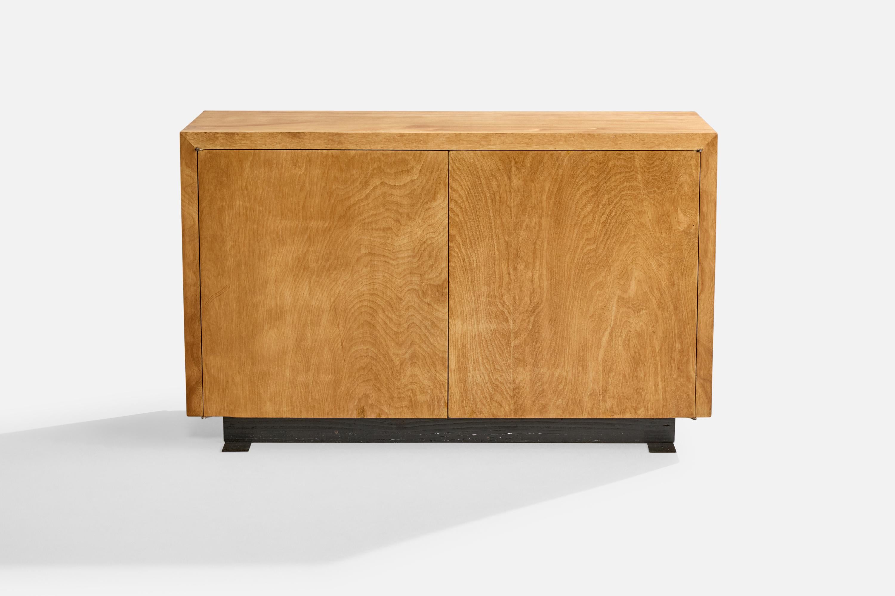 Mid-Century moderno Mobile di design americano, Acero, Metallo, anni '50 in vendita