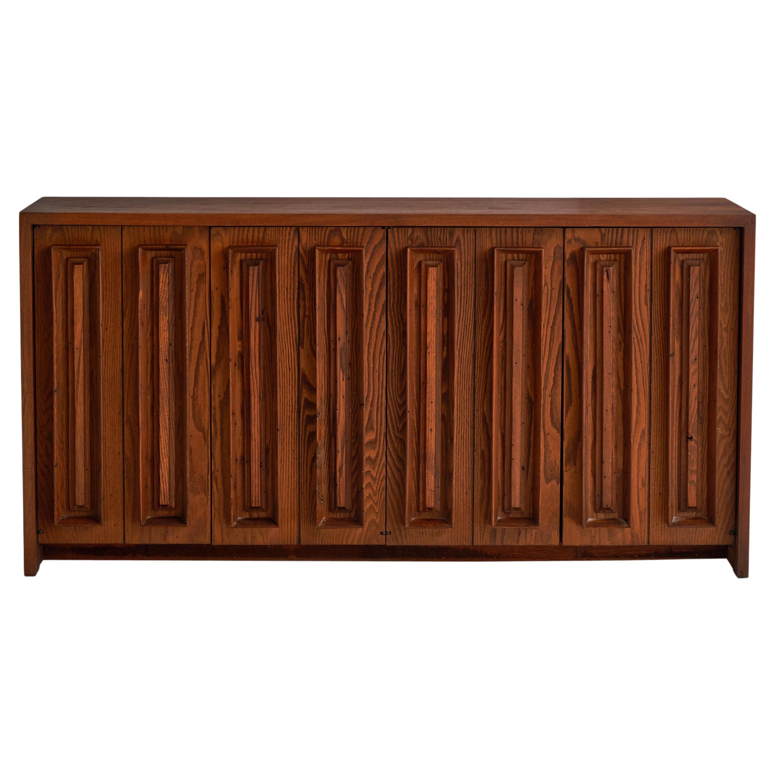 American Designer, Cabinet, Pine, Walnut, USA, 1950s For Sale