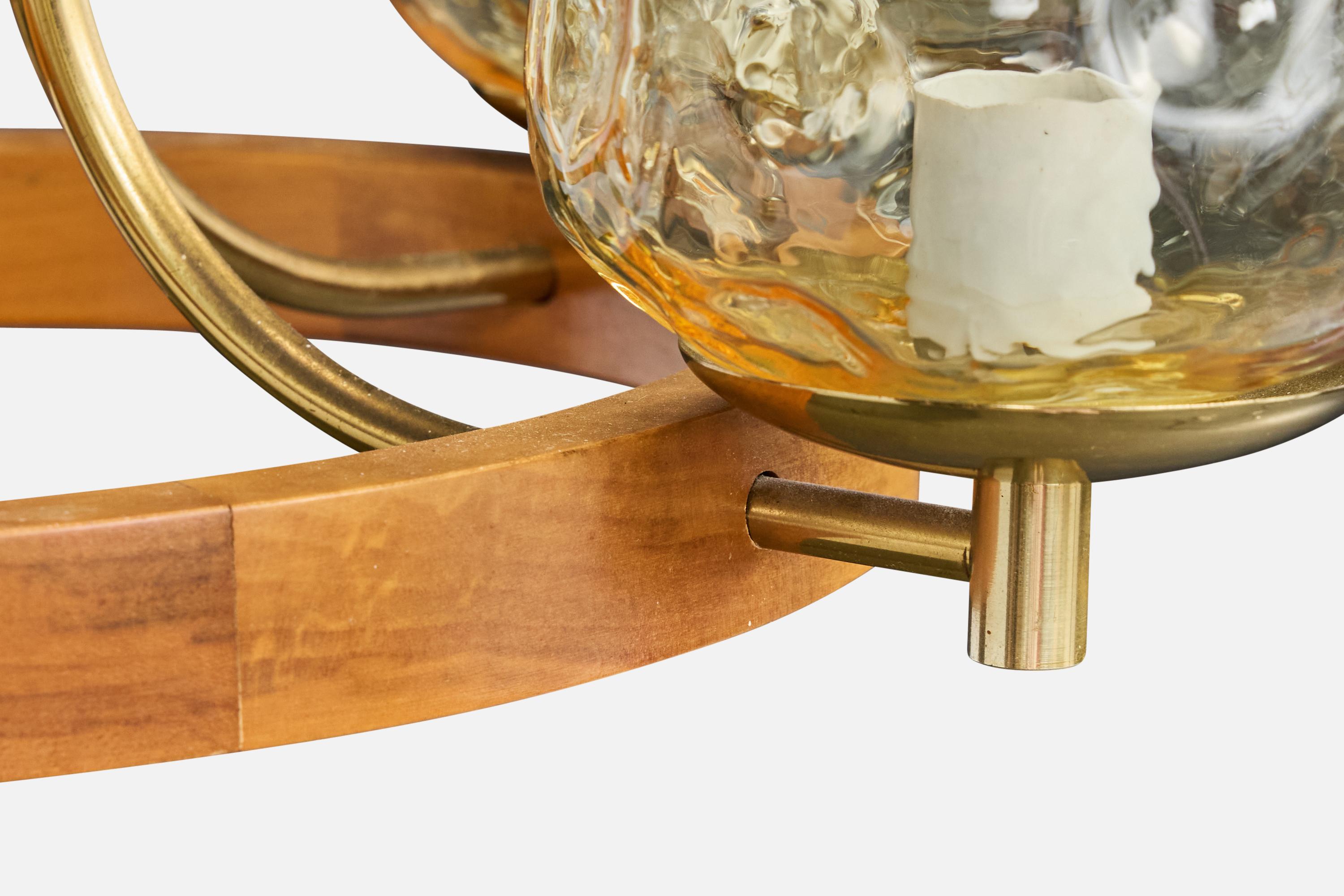 Diseñador americano, Araña, Latón, Madera, Cristal, EE.UU., Años 50 en venta 1