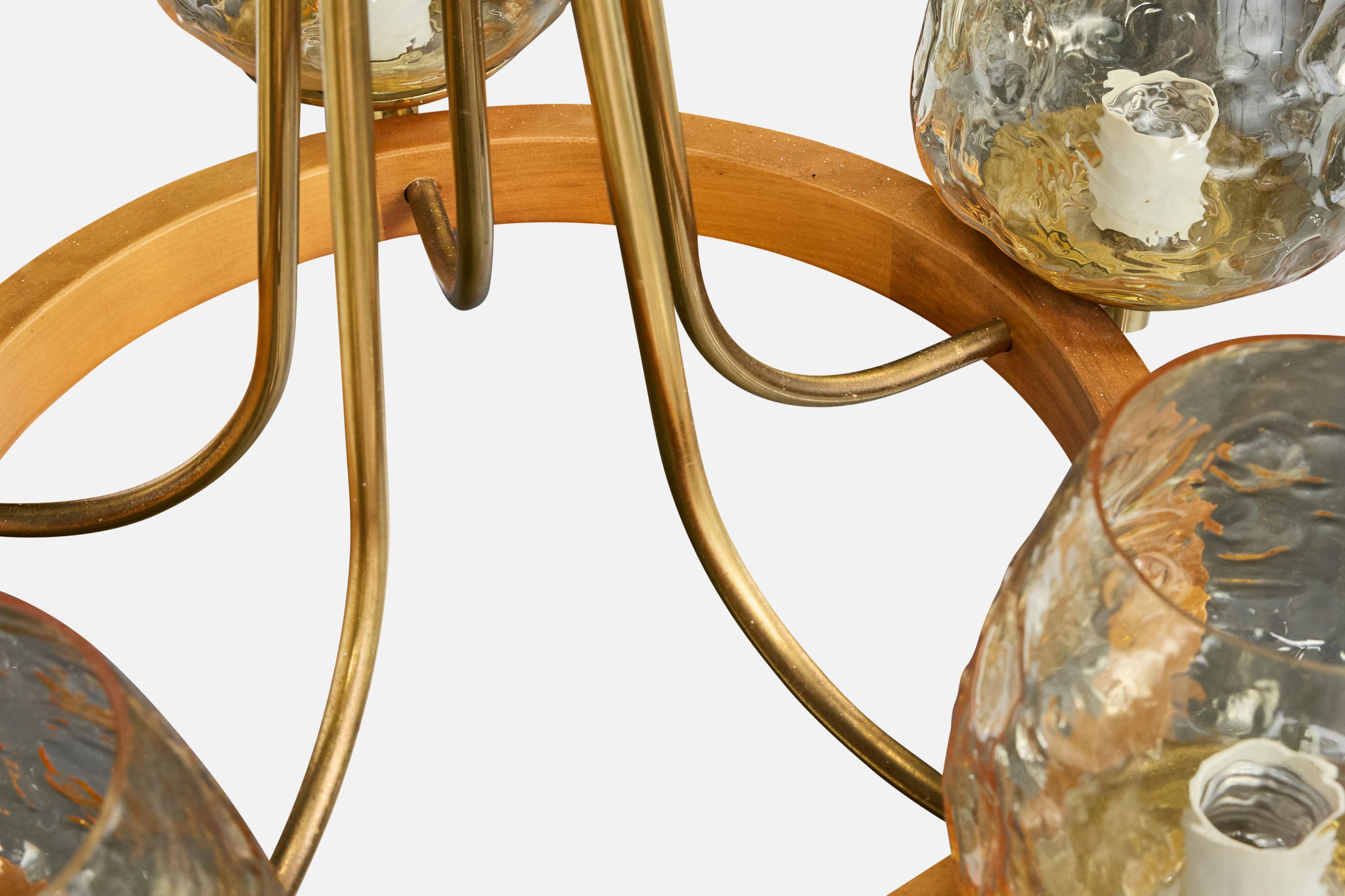 Diseñador americano, Araña, Latón, Madera, Cristal, EE.UU., Años 50 en venta 2