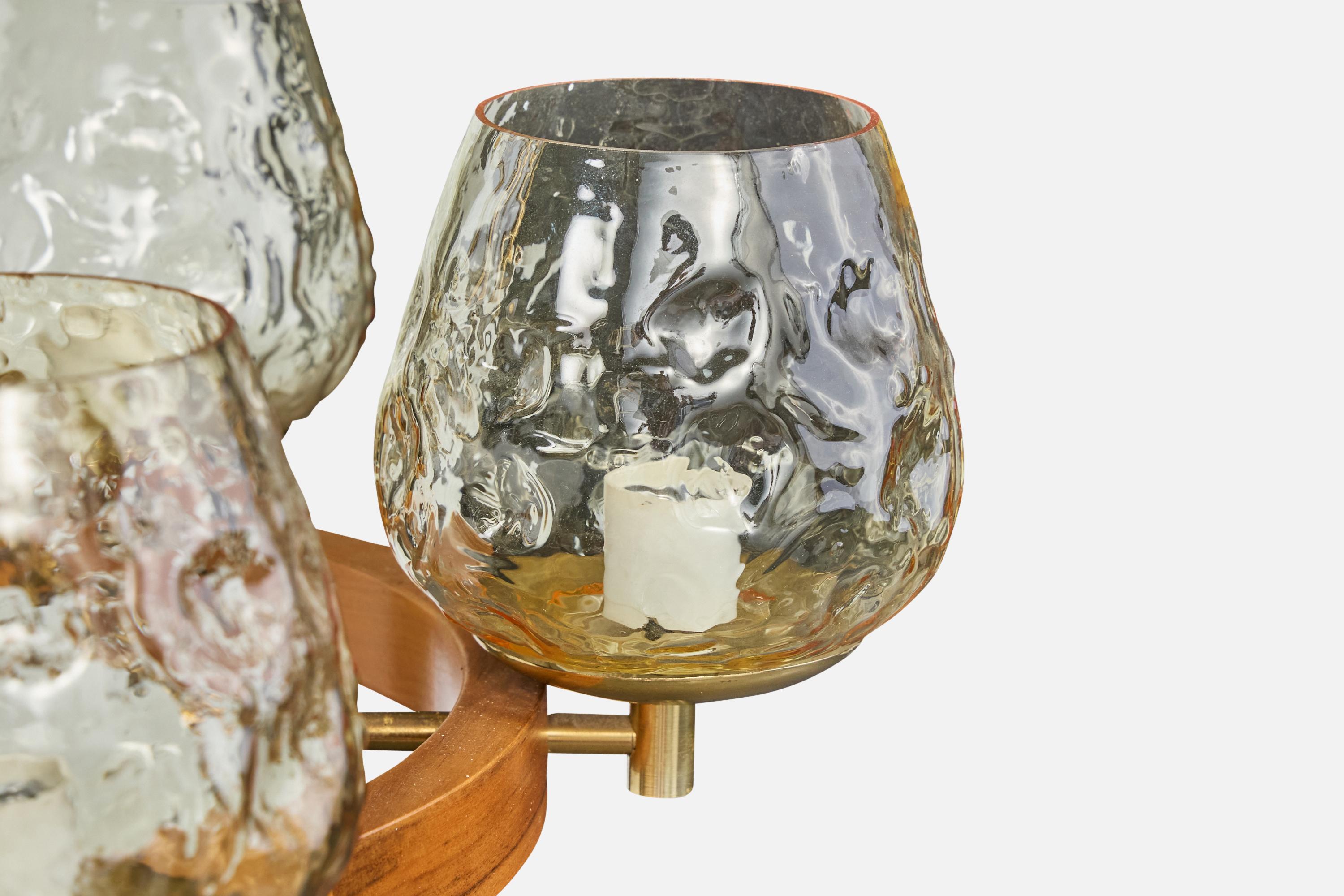 Diseñador americano, Araña, Latón, Madera, Cristal, EE.UU., Años 50 en venta 3