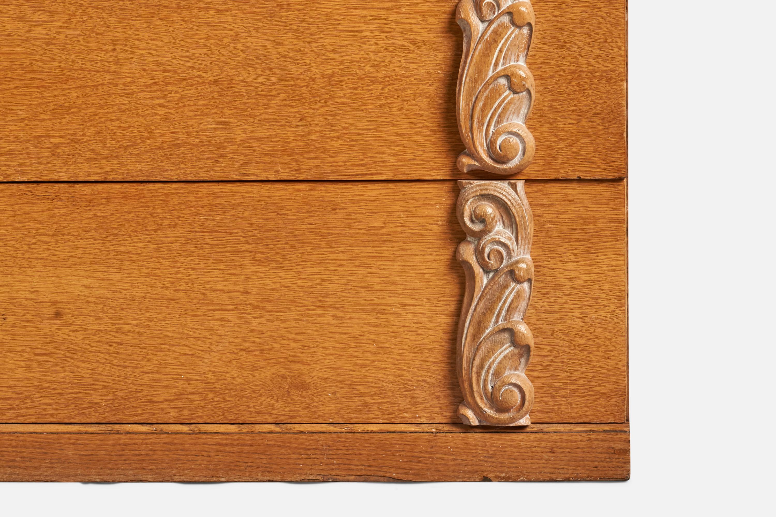 Mid-Century moderno Cassettiera di design americano, Oak, USA, anni '40 in vendita
