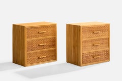 American Designer, Chests of Drawers, Bamboo, Rattan, USA, 1970s