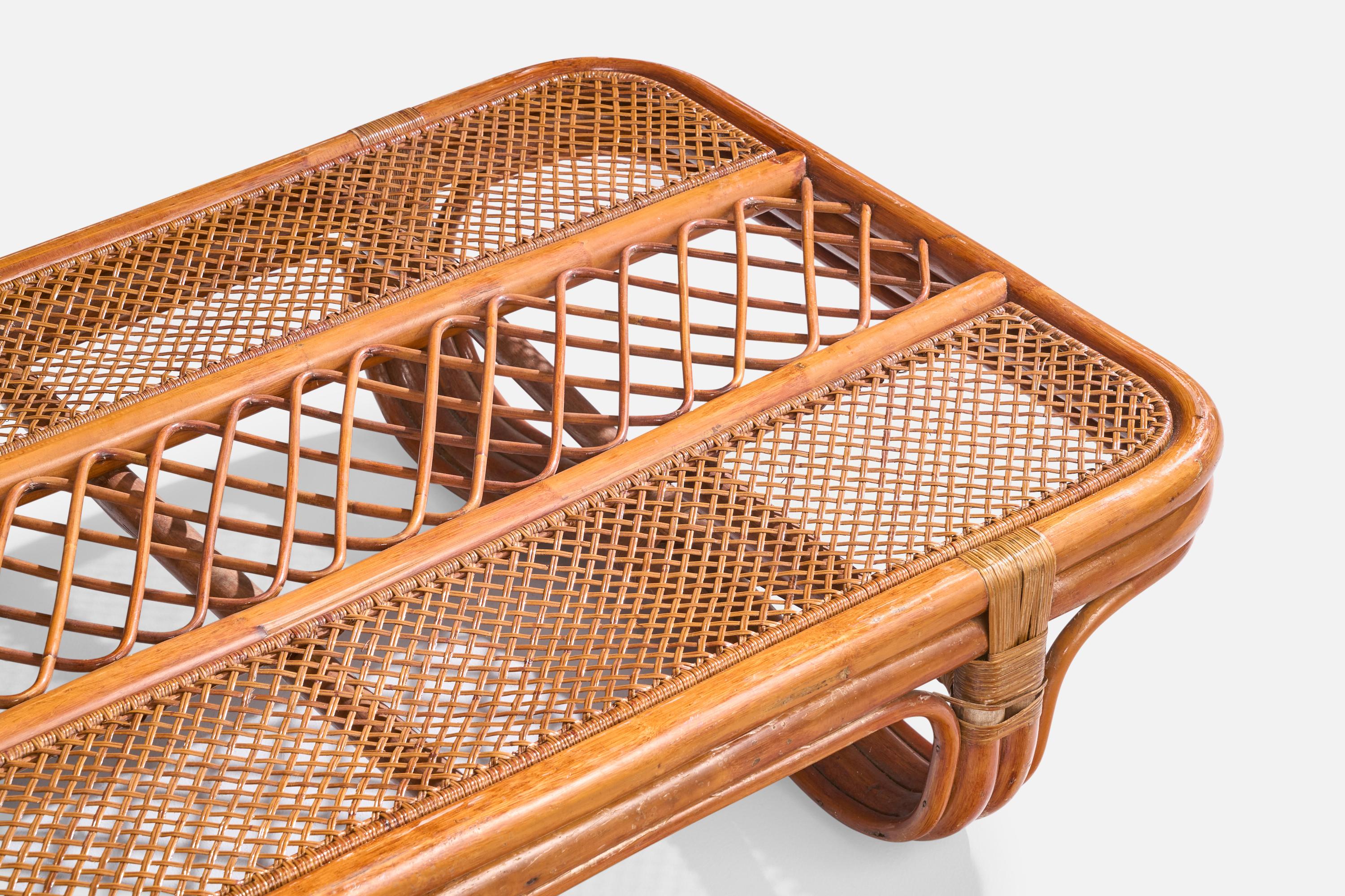 Amerikanischer Designer, Couchtisch, Bambus, Rattan, USA, 1950er Jahre 6