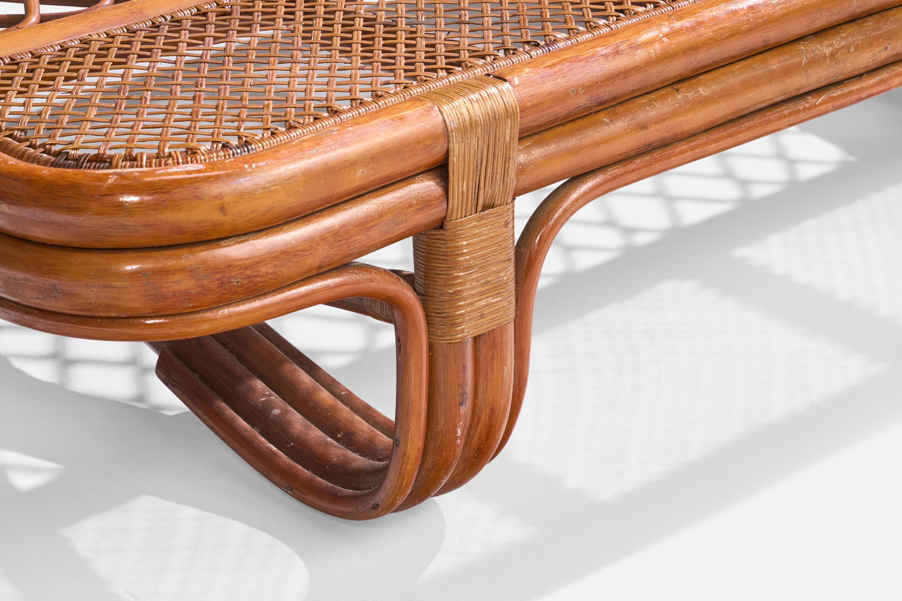 Amerikanischer Designer, Couchtisch, Bambus, Rattan, USA, 1950er Jahre (amerikanisch)