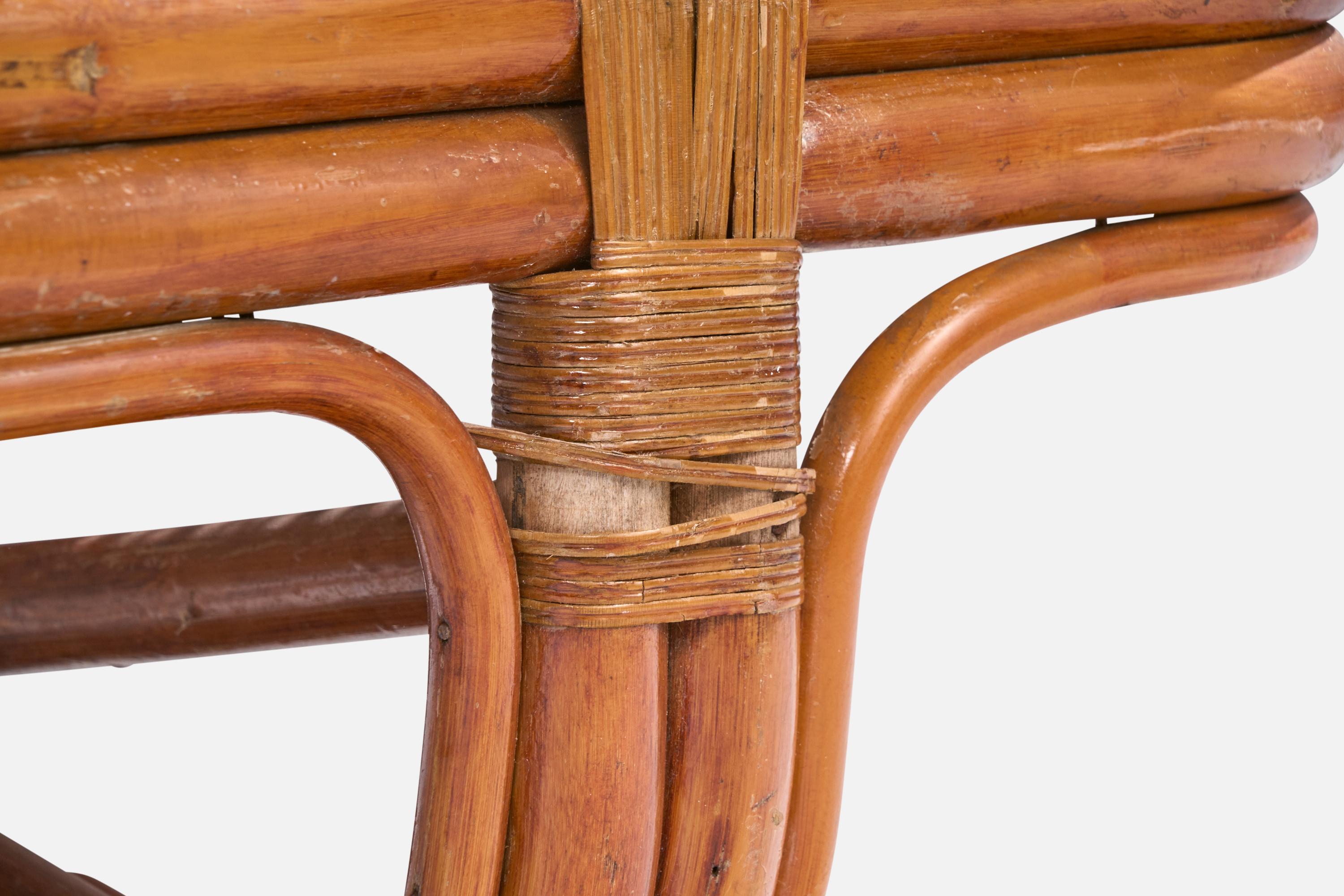 Amerikanischer Designer, Couchtisch, Bambus, Rattan, USA, 1950er Jahre 1