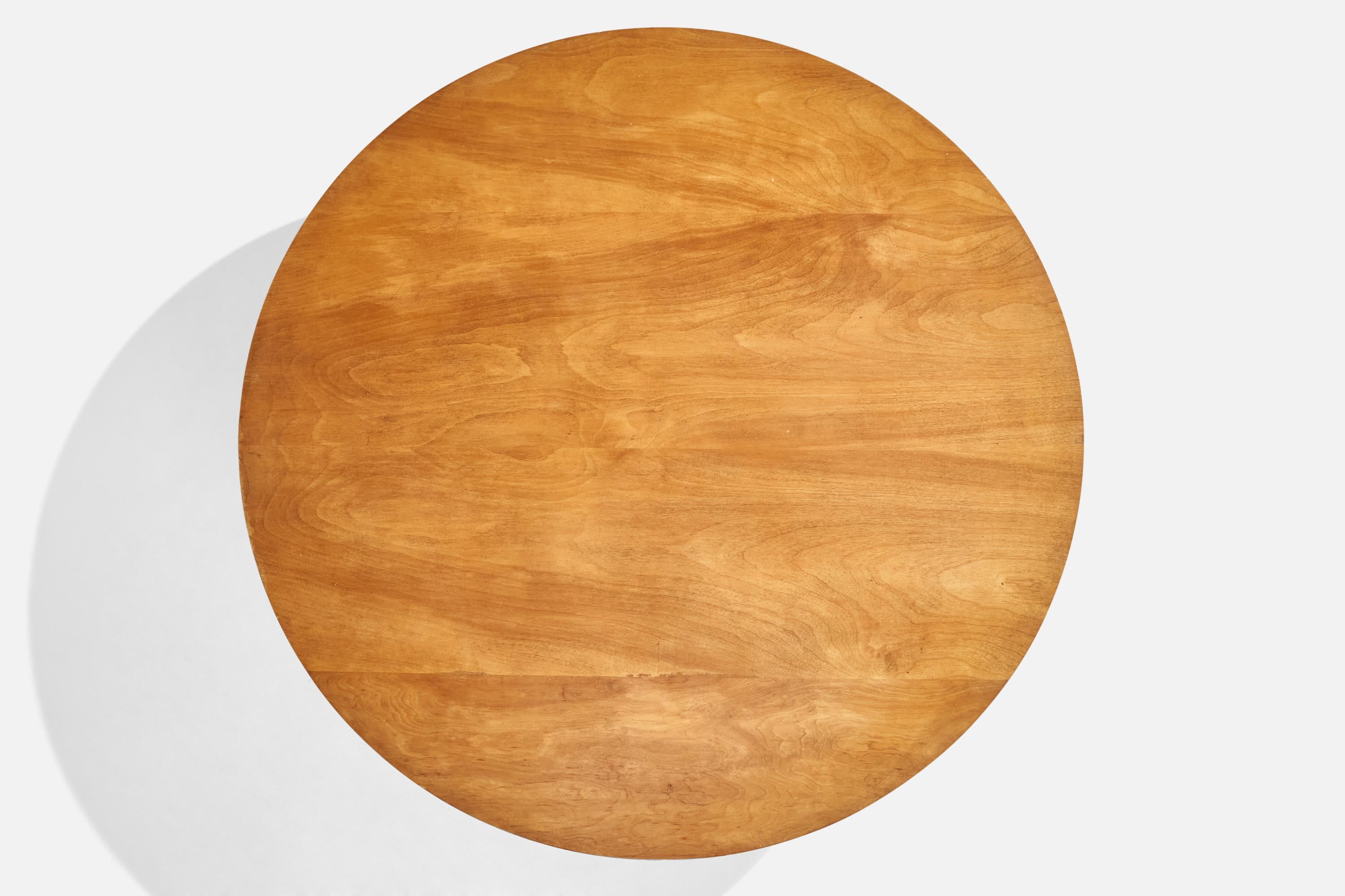 Mid-Century moderno Tavolino di design americano, betulla, ferro, USA, anni '50 in vendita