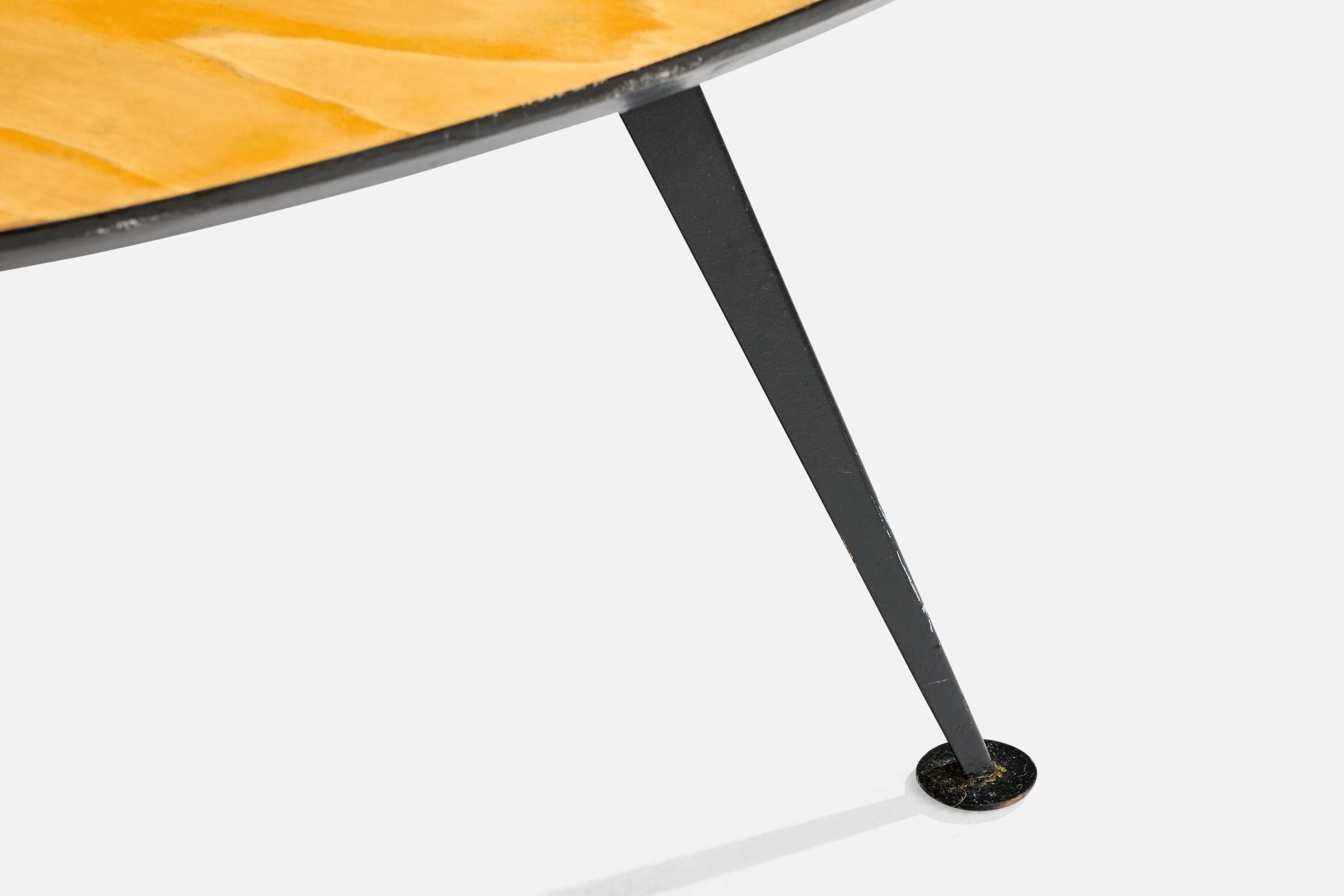 Designer américain, table basse, érable, fer, États-Unis, années 1950 en vente 3