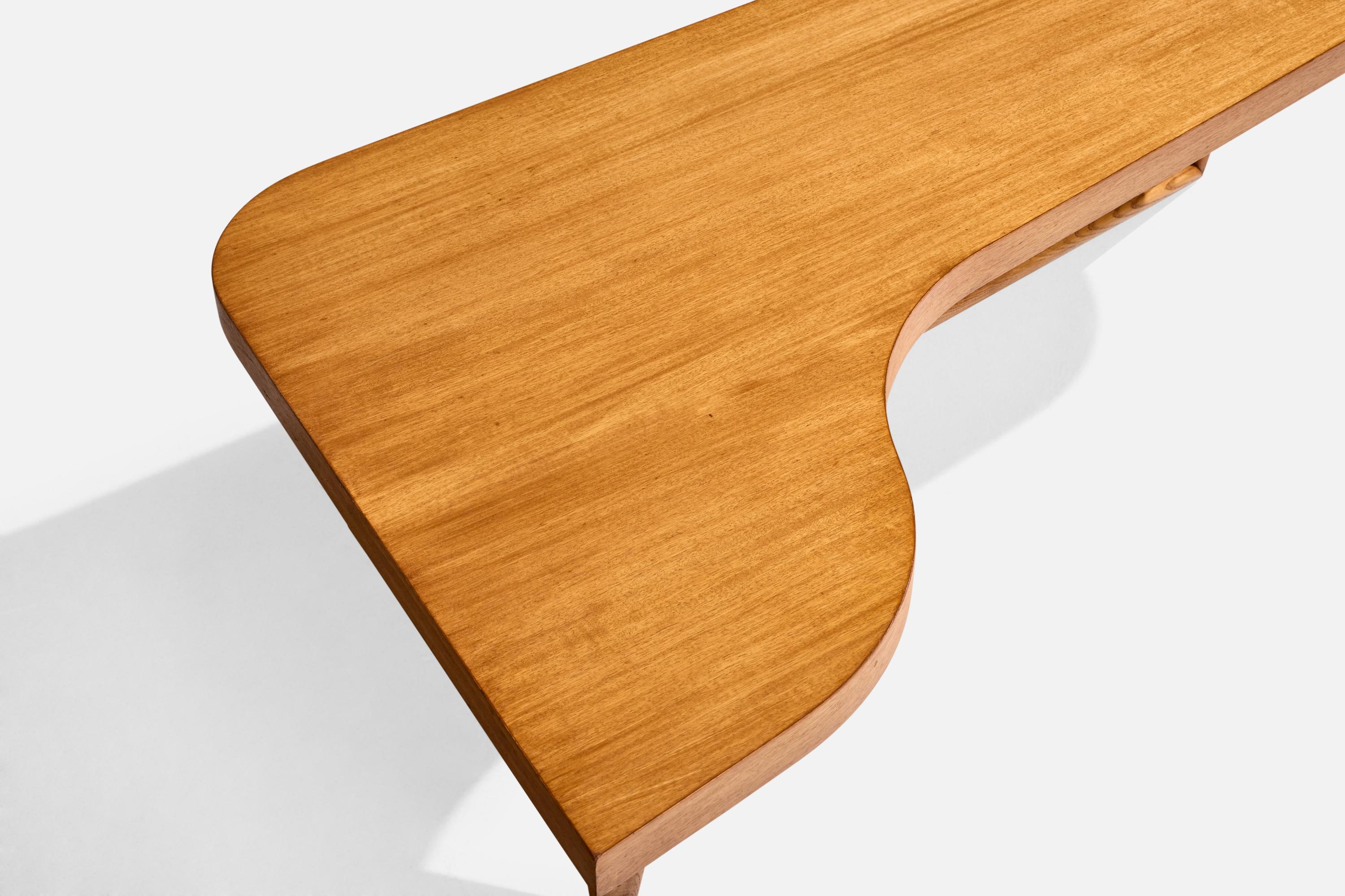 Designer américain, table basse, Oak Oak, Walnut, USA, années 1950 en vente 2