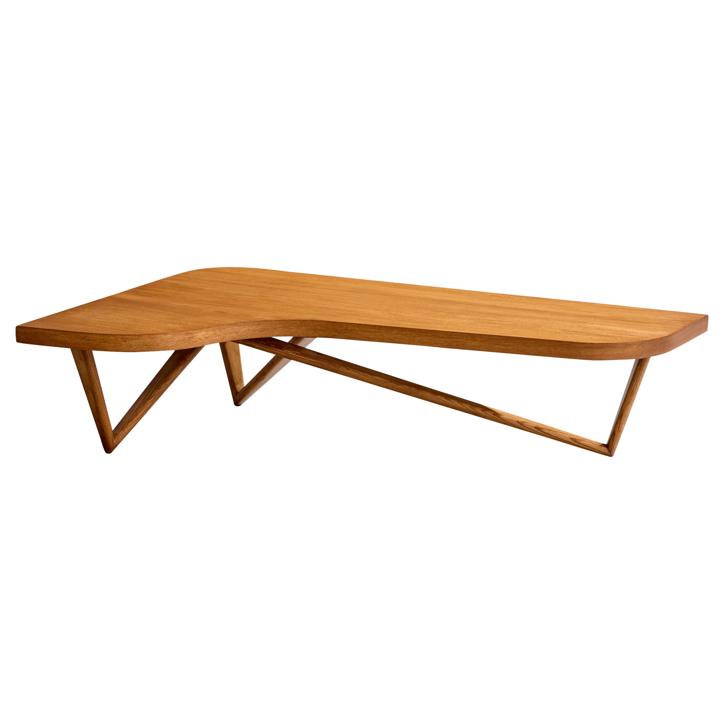 Designer américain, table basse, Oak Oak, Walnut, USA, années 1950 en vente