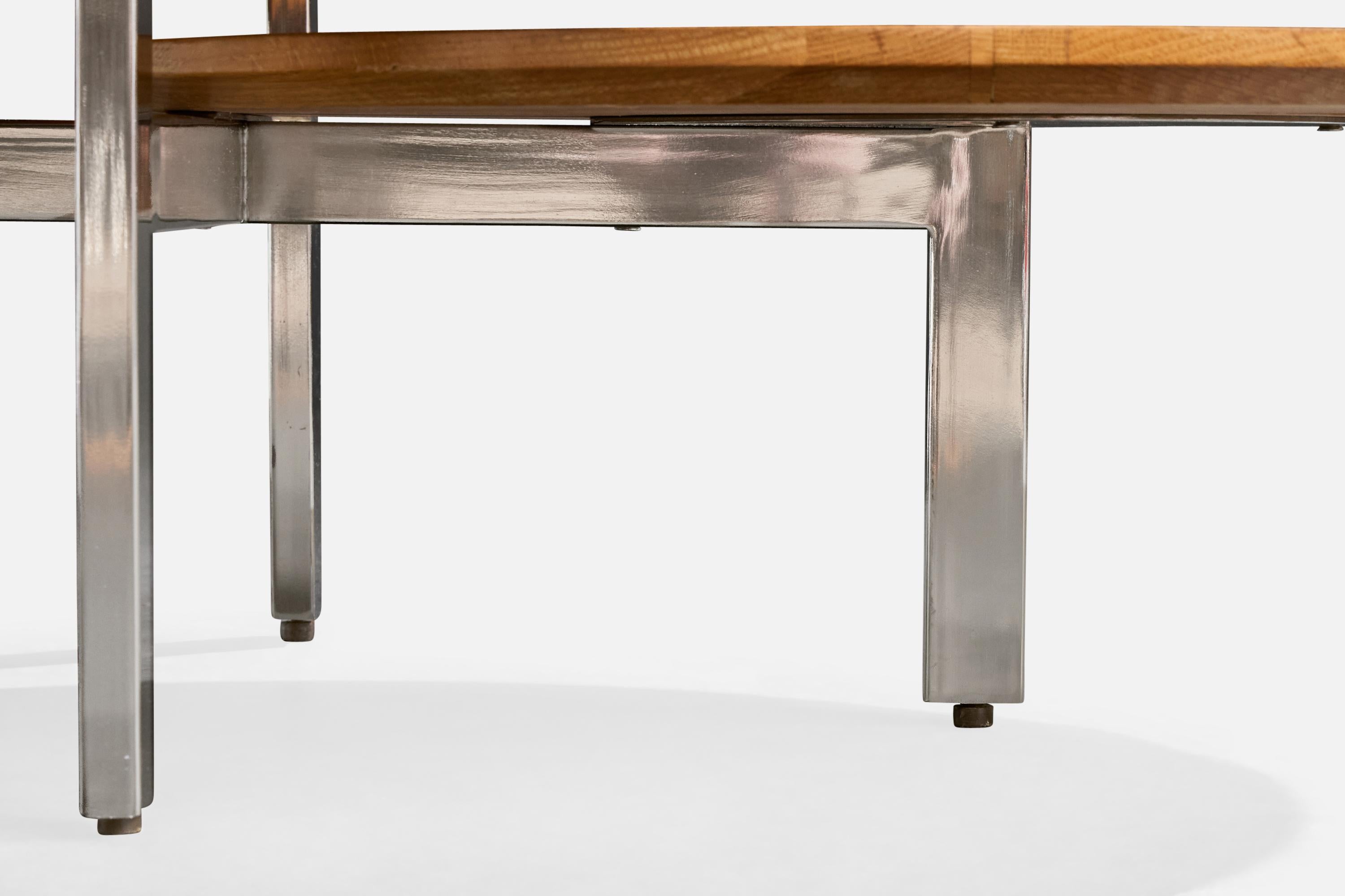 Designer américain, table basse, Steele, Wood, USA, années 1970 en vente 3