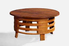 American Designer, Coffee Table, Wood, Bamboo, USA, 1950s