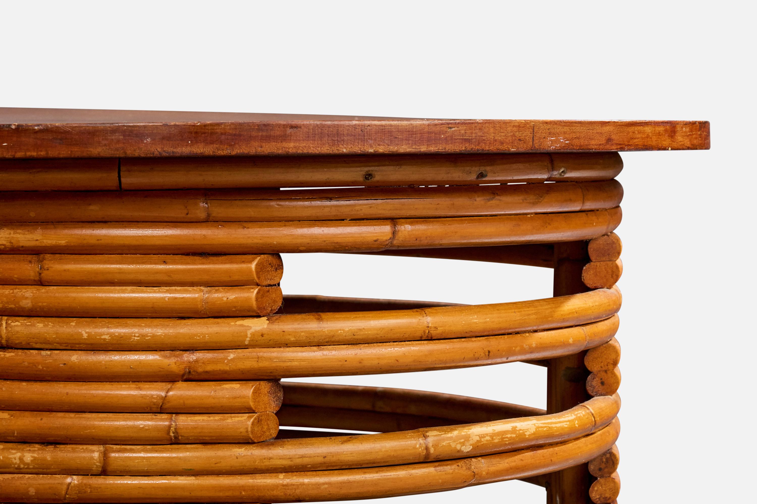 Designer américain, table basse, Wood, Bambou, USA, années 1950 Bon état - En vente à High Point, NC