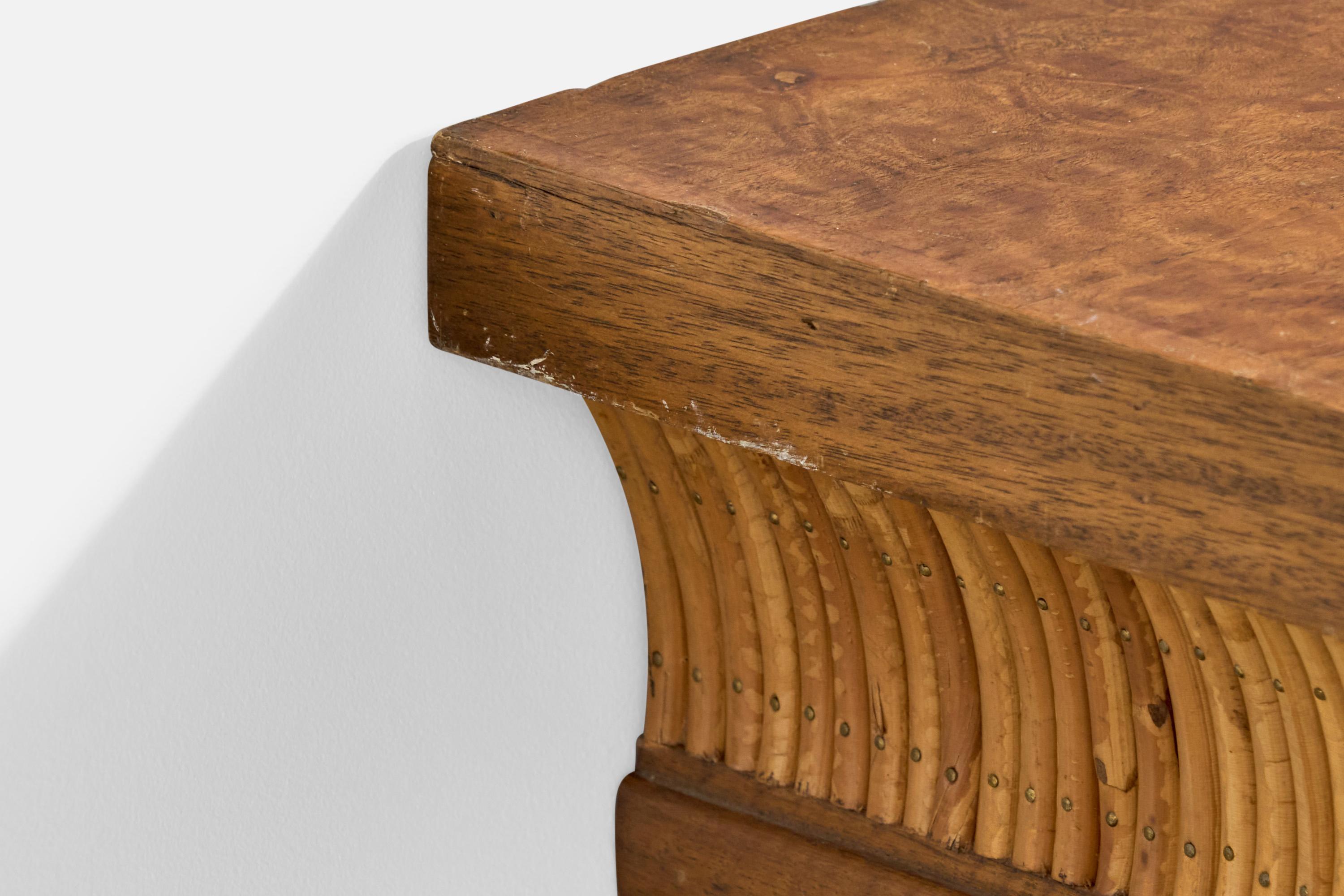 Designer americano, Tavolo consolle, Bambù, Wood, USA, anni '70 in vendita 5