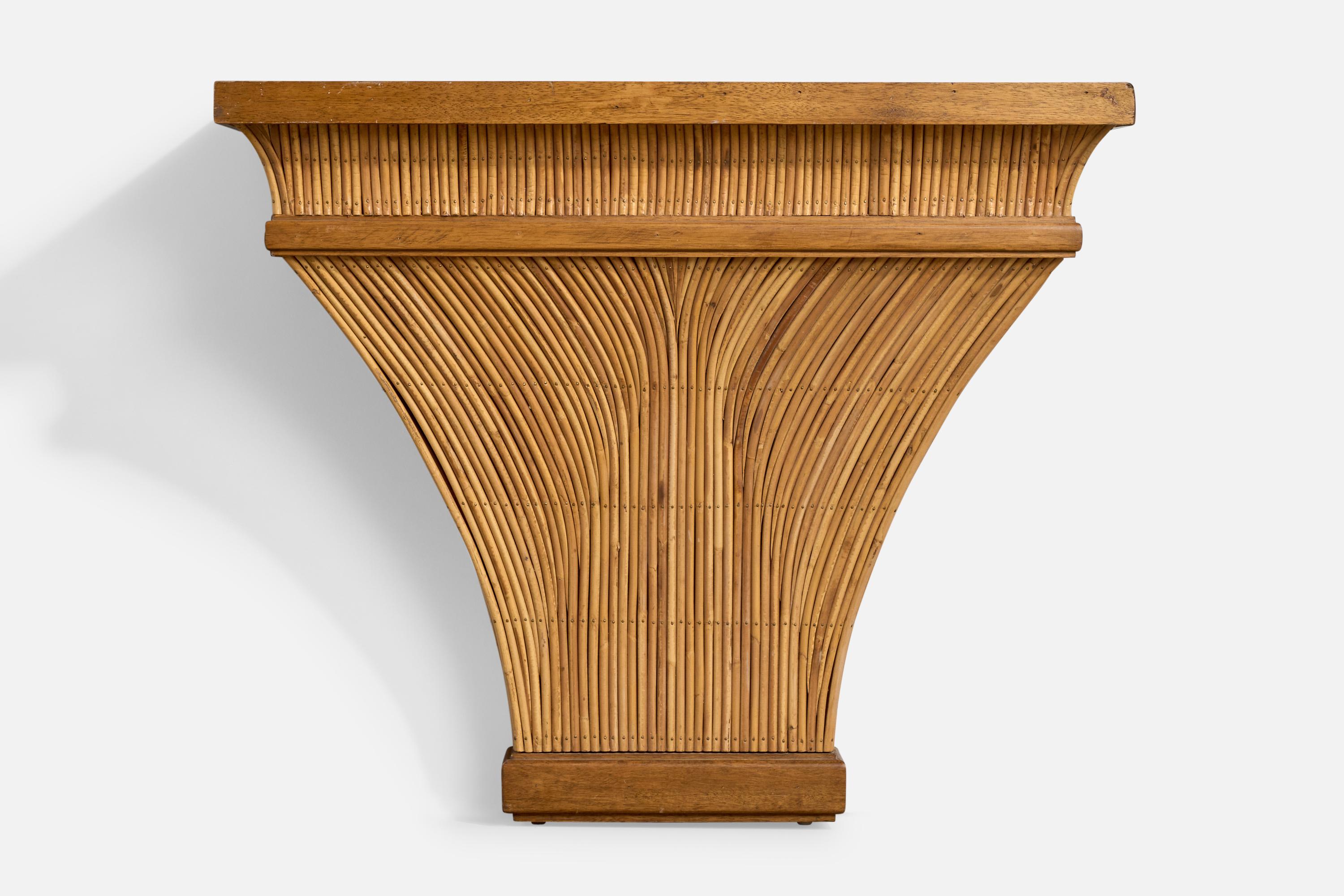 Fine XX secolo Designer americano, Tavolo consolle, Bambù, Wood, USA, anni '70 in vendita